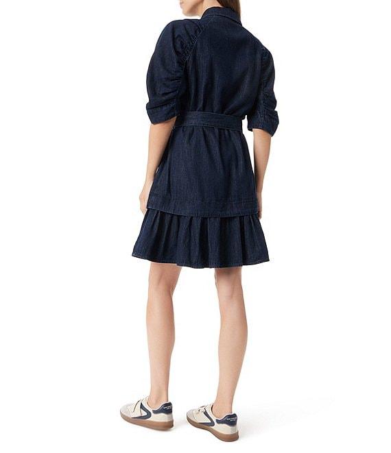 Sam Edelman Ferry Belted Banded Collar Neckline Short Sleeve Shirt Dress Product Image