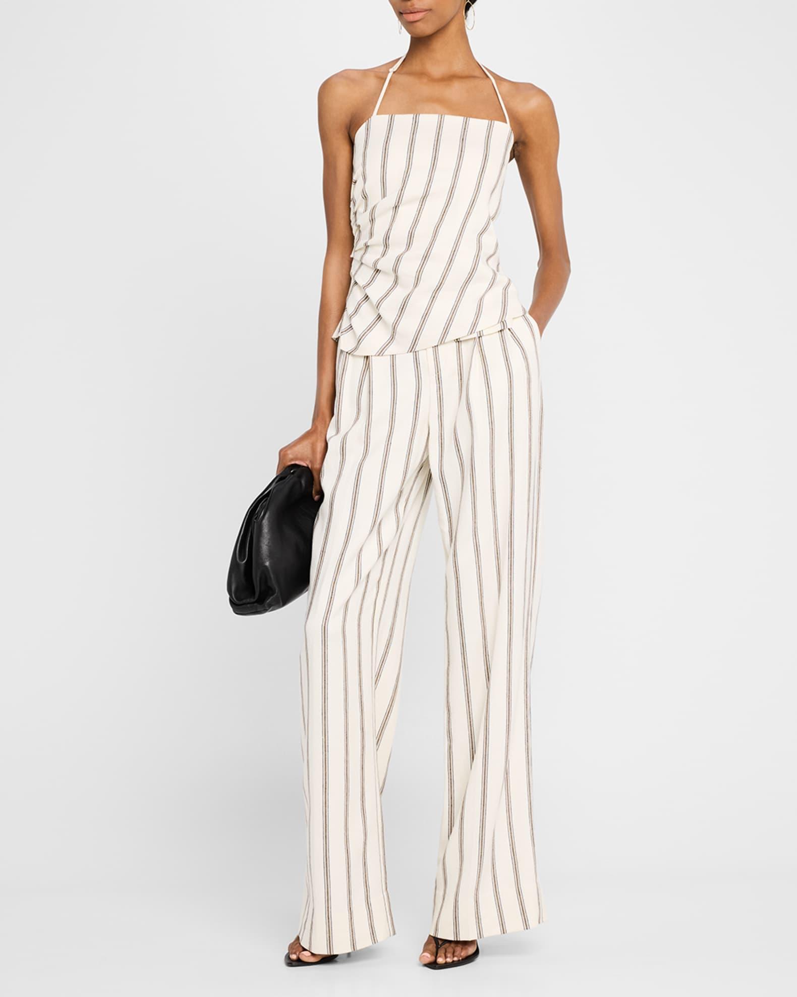 Charles Stripe Wide-Leg Pants Product Image