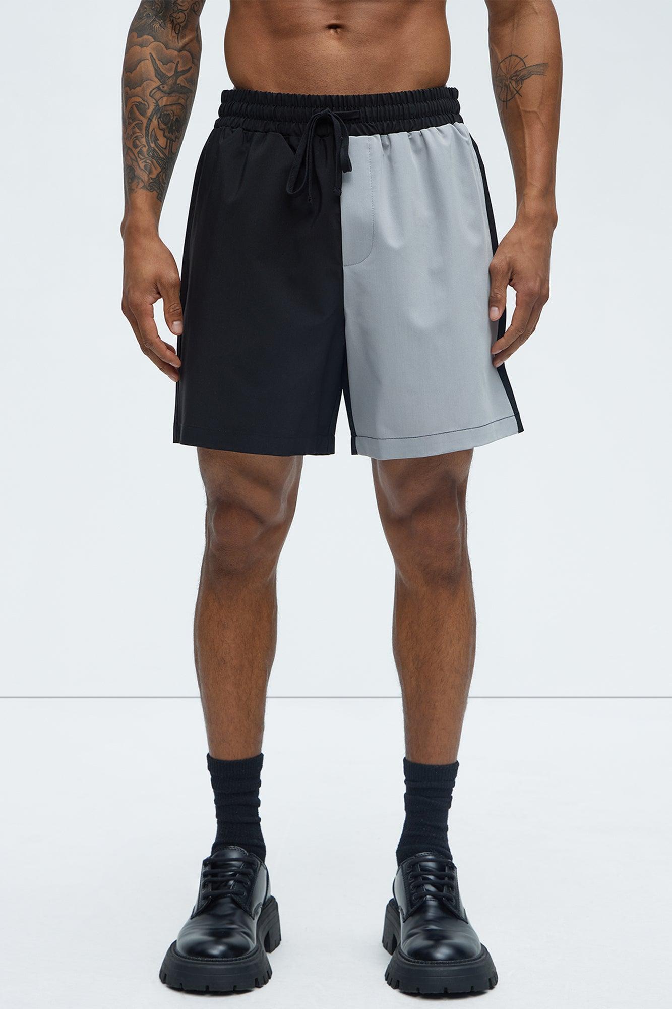 Colorblock Casual Short - Black/combo Product Image