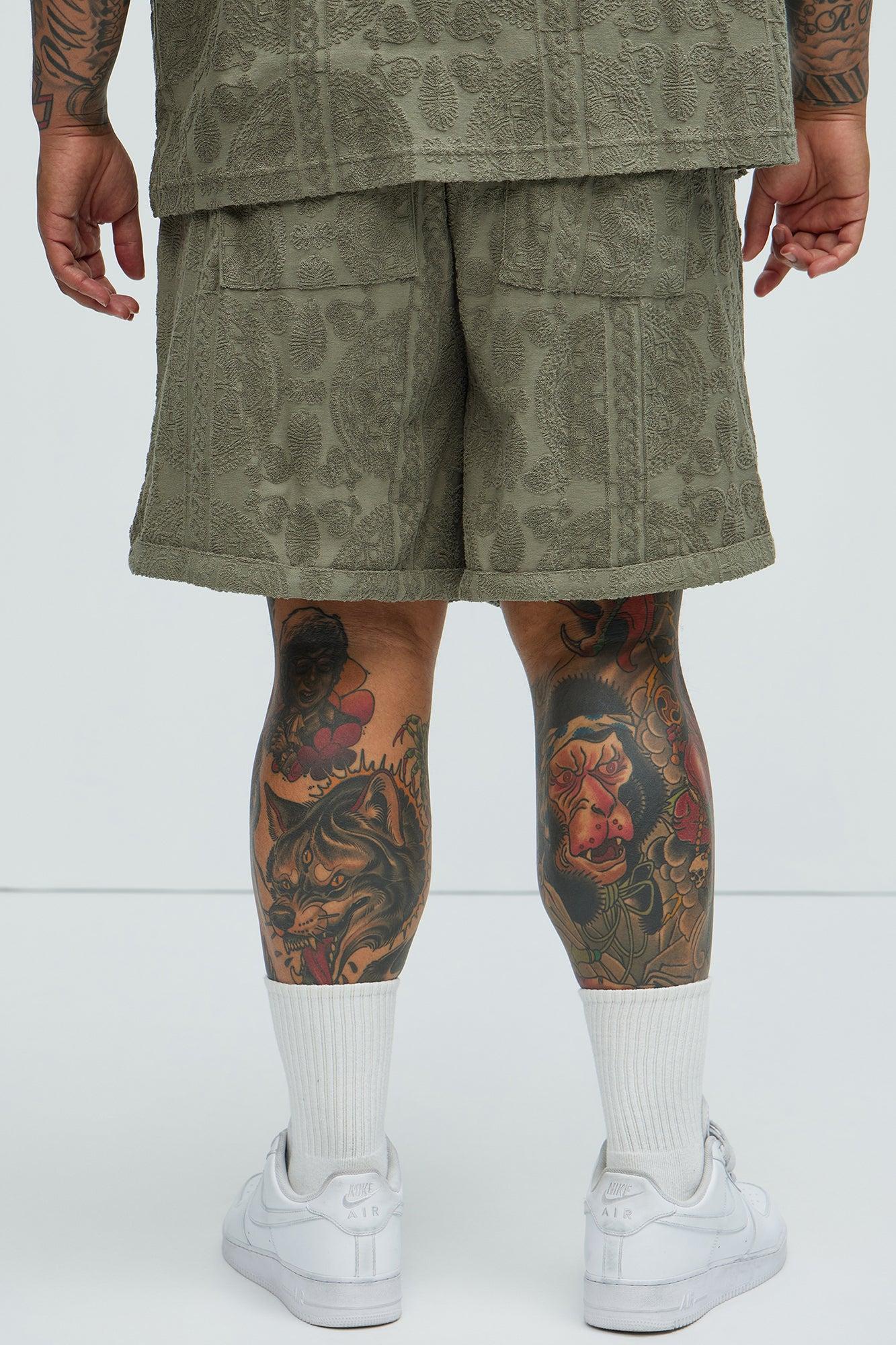 Link Textured Shorts - Olive Product Image