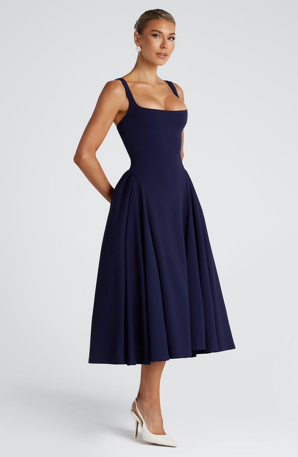Betty Midi Dress - Navy Product Image