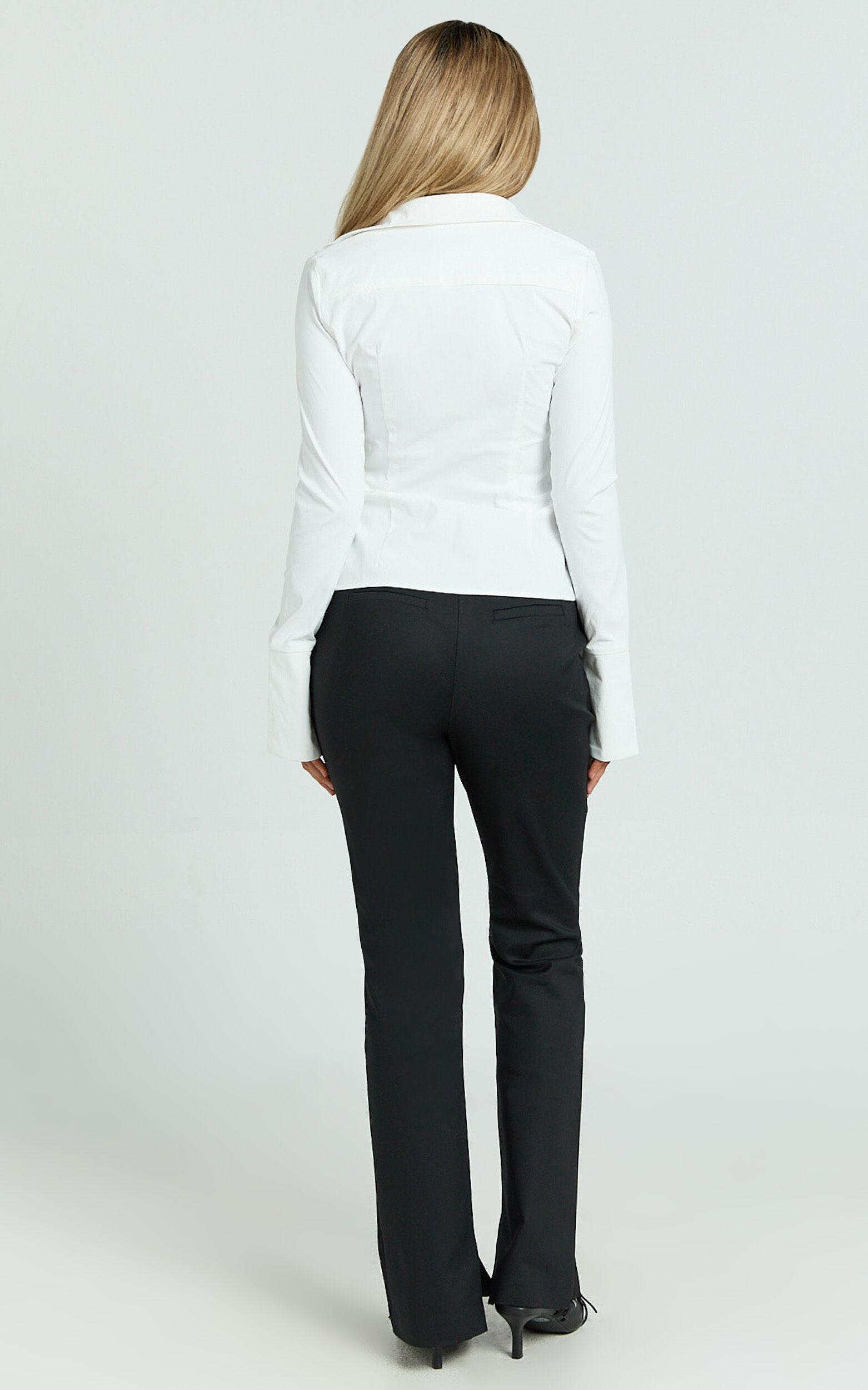 Bella Pants - Low Rise Slim Bootcut Pants in Black Product Image