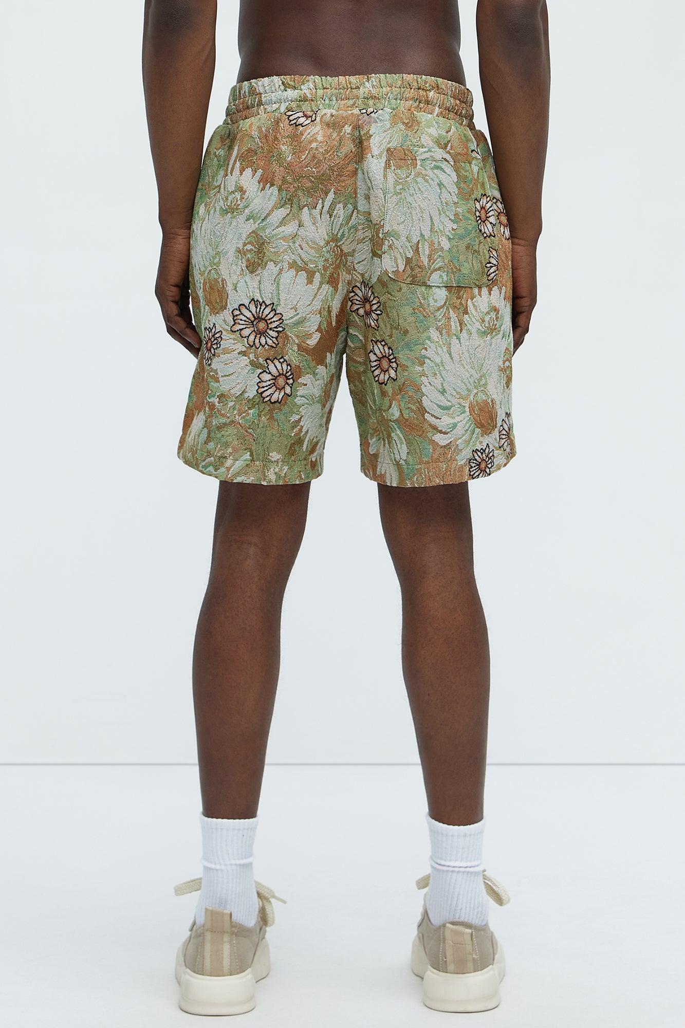 Judas Tapestry Shorts - Green/combo Product Image