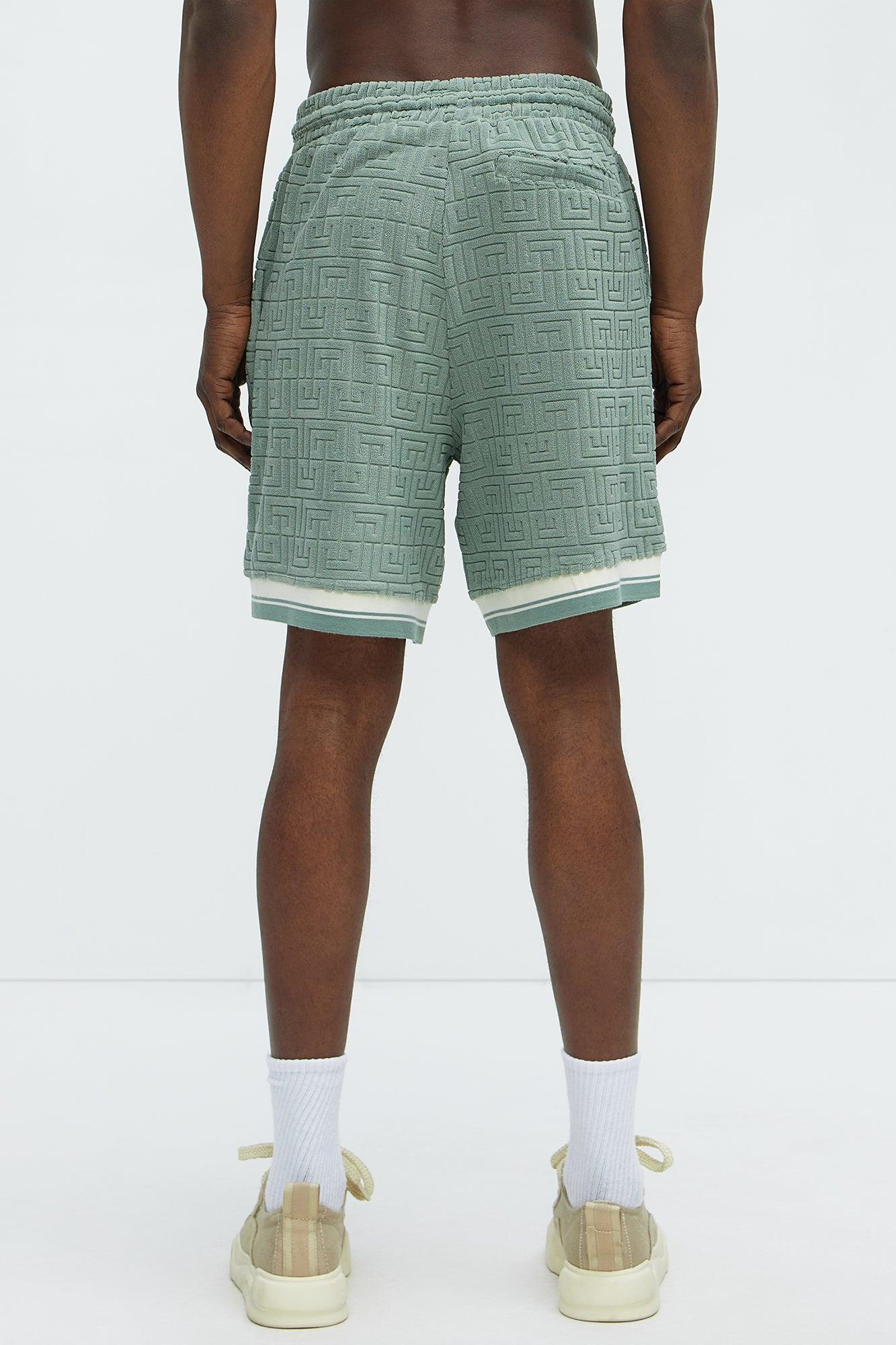 Grecian Textured Shorts - Sage Product Image