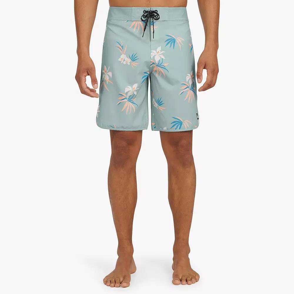 Men's Quiksilver 9" Free Flow Scallop Boardshorts, Size: 38, Jade Gray Product Image