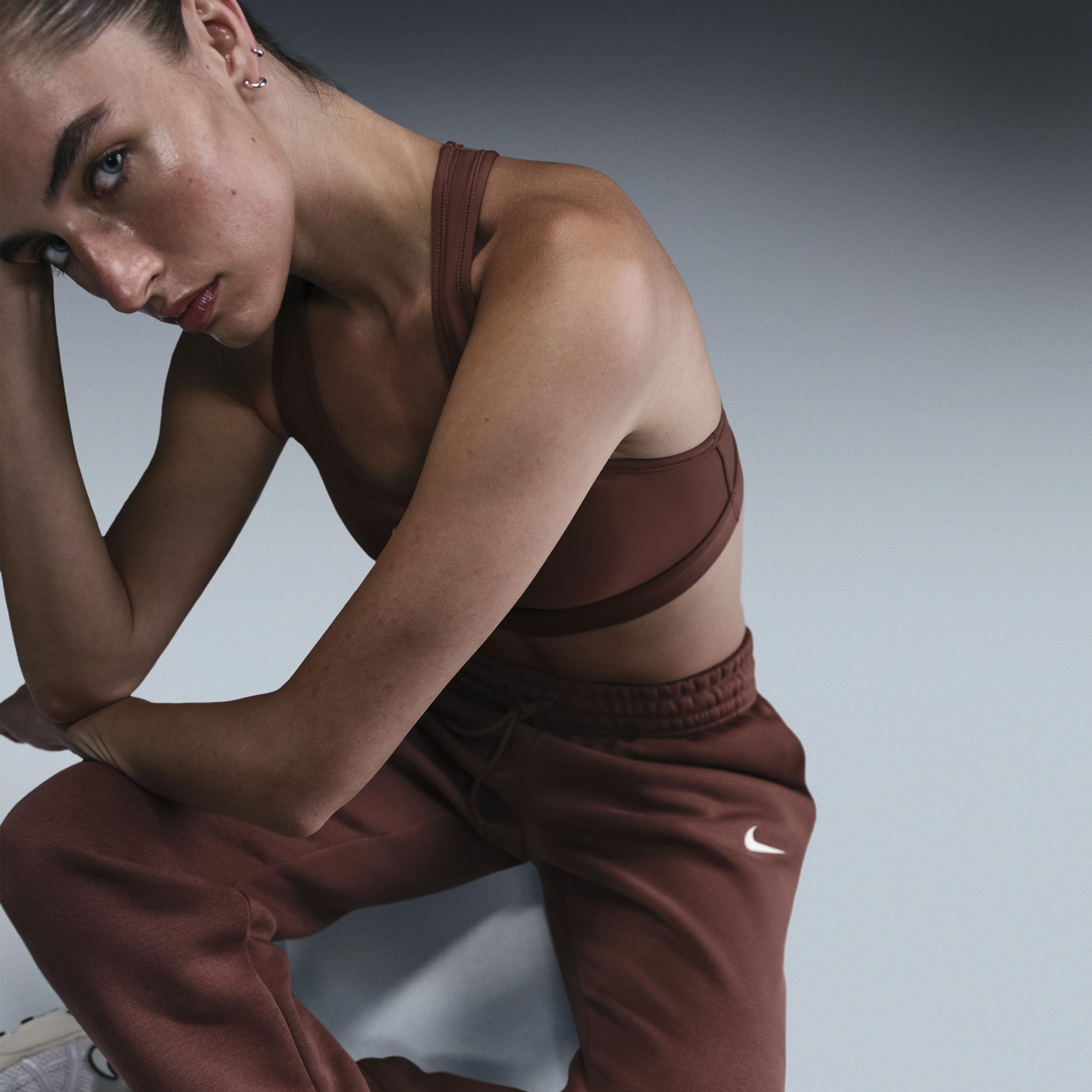 Womens Nike Sportswear Phoenix Fleece Mid-Rise Sweatpants | FZ7626-218 Product Image