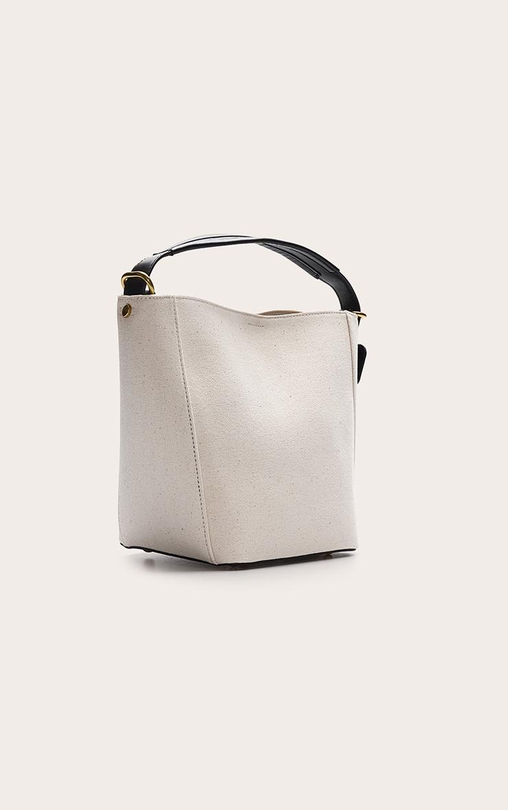 Natural PU Buckle Strap Bucket Bag Product Image