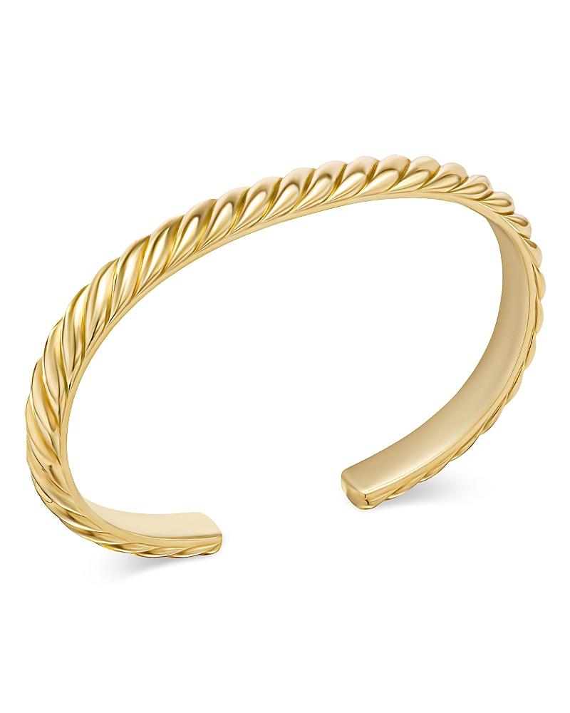 David Yurman Mens Sculpted Cable Cuff Bracelet in 18K Yellow , 7mm Product Image