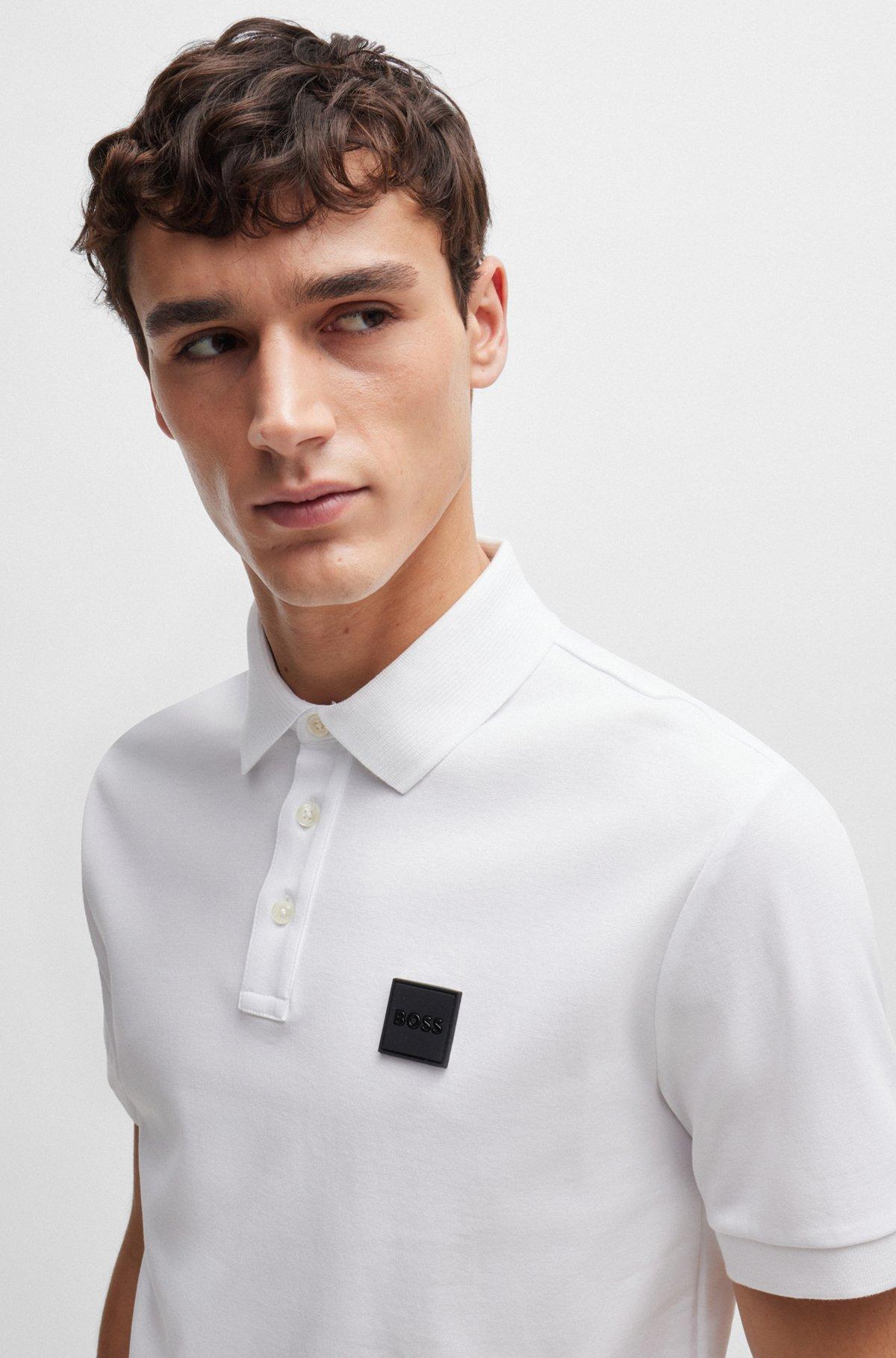 BOSS - Regular-fit polo shirt - White Product Image