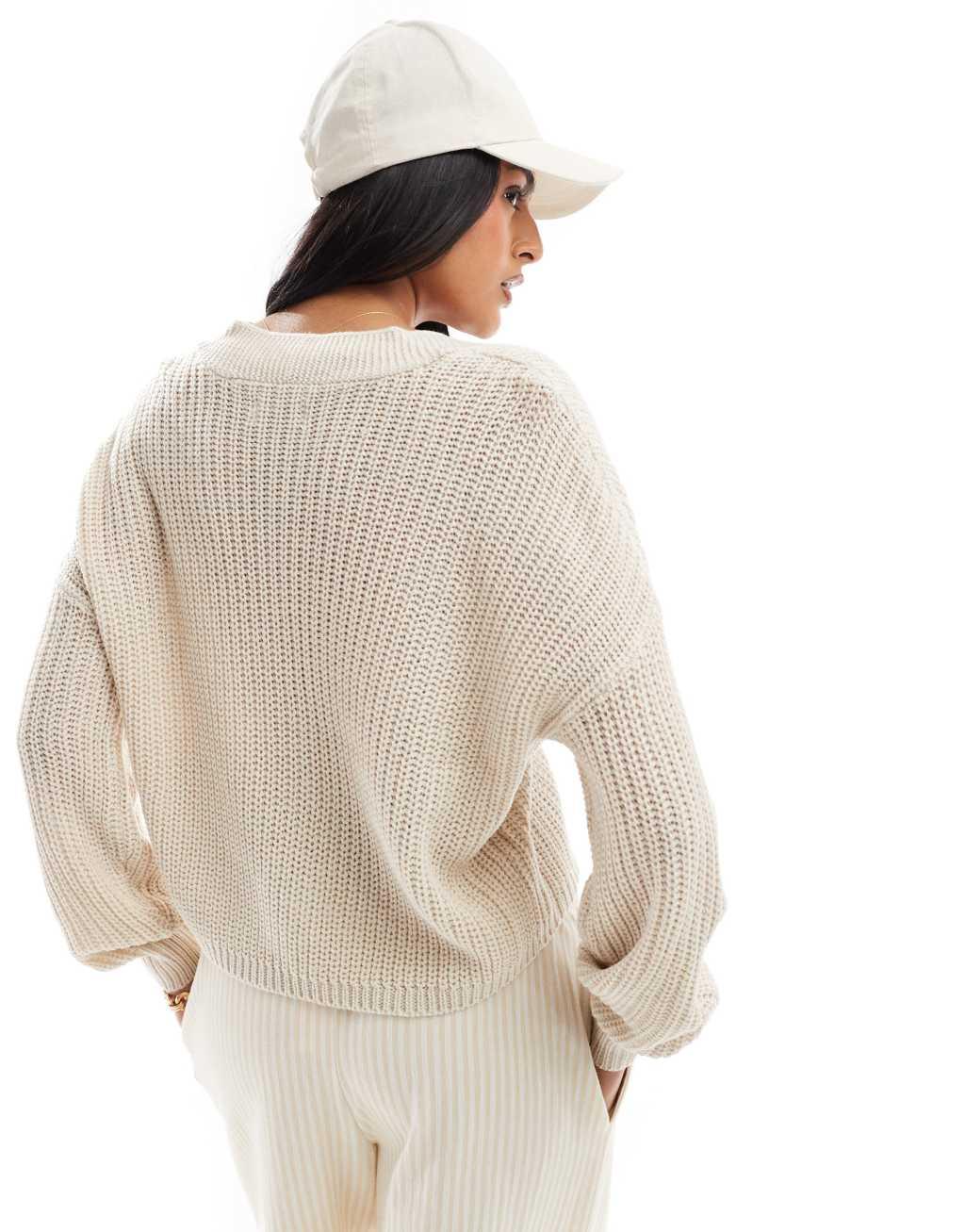 ONLY knit cardigan in stone  Product Image