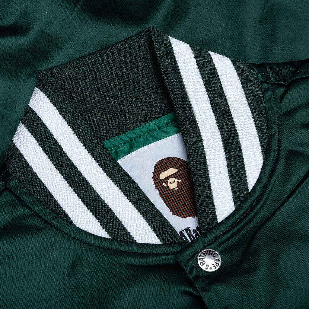 Baseball Varsity Jacket - Green Male Product Image