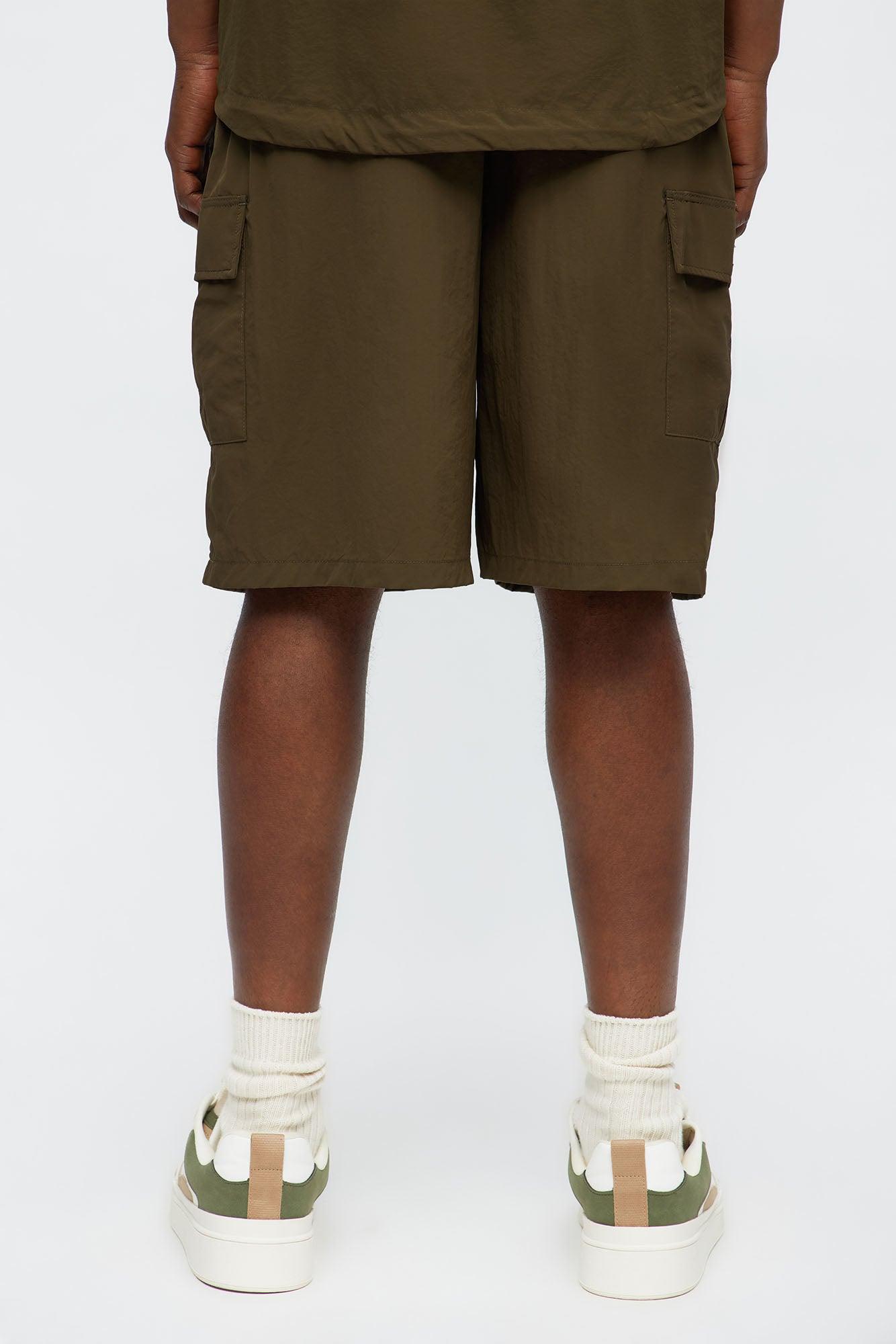 Super Baggy Philip Nylon Short - Olive Male Product Image
