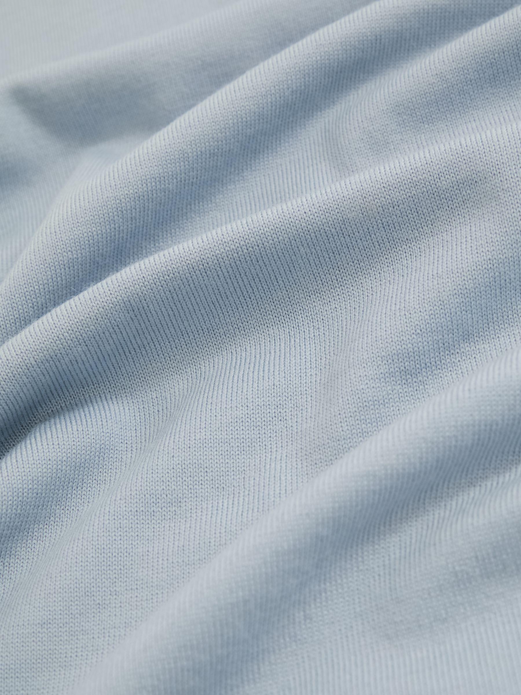 Merino Wool Crew Neck Jumper in Soft Blue Product Image