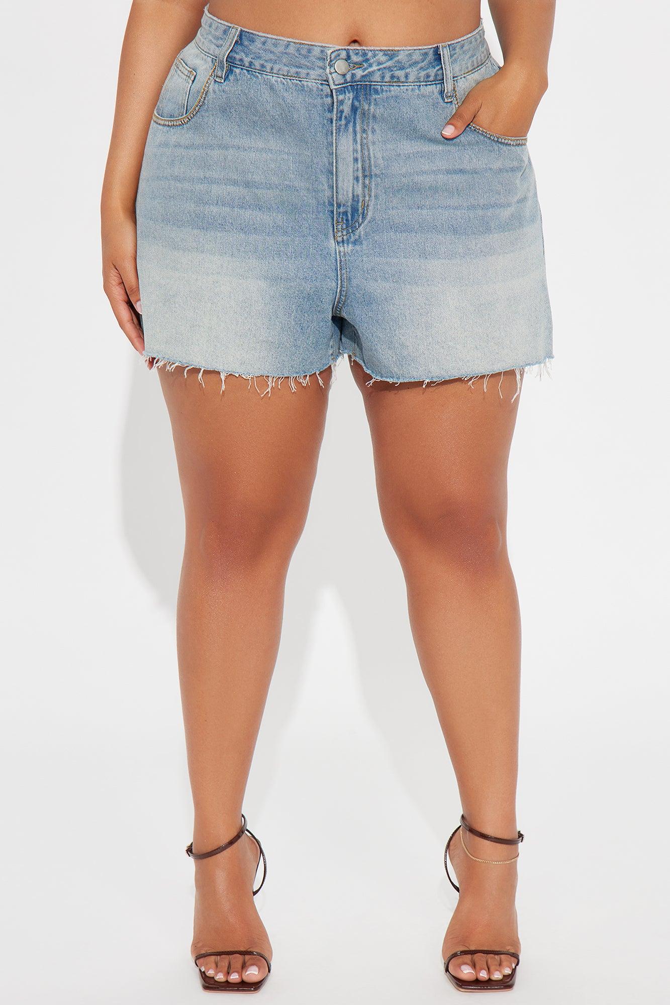 Beach House A-Line Denim Shorts - Medium Wash Female Product Image