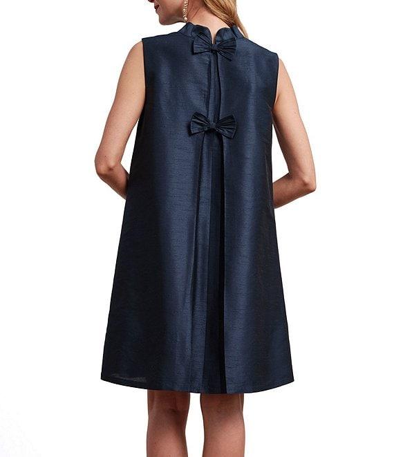 FRANCES VALENTINE Diplomat Dupioni Mock Neck Sleeveless Dress Product Image