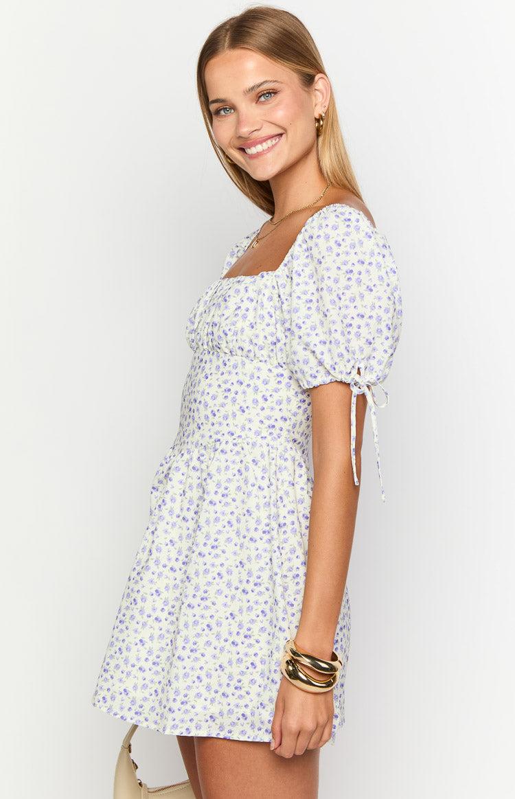 Danyal Purple Floral Mini Dress Product Image