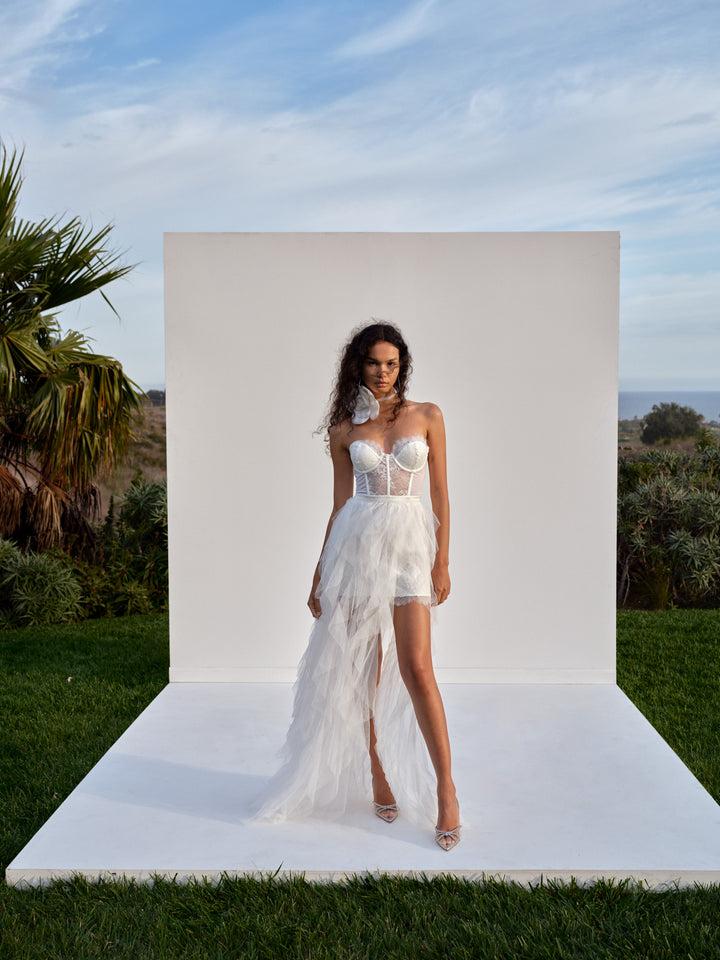 Bustier Gown — White Product Image