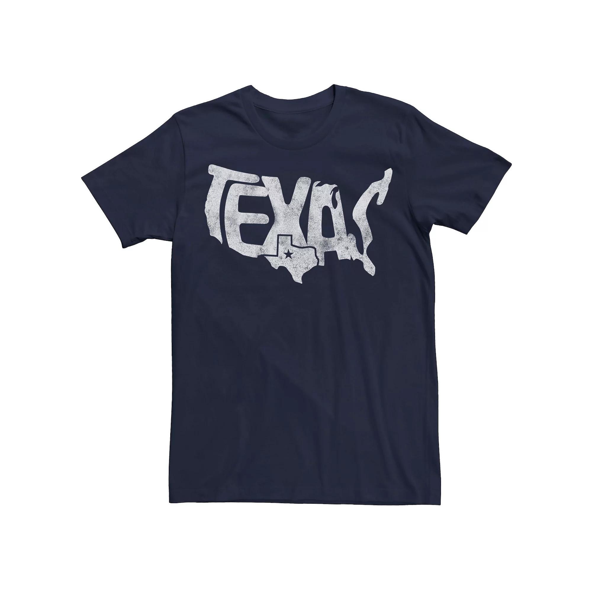 Men's Texas Lonestar Map Destination Text Tee,  Product Image