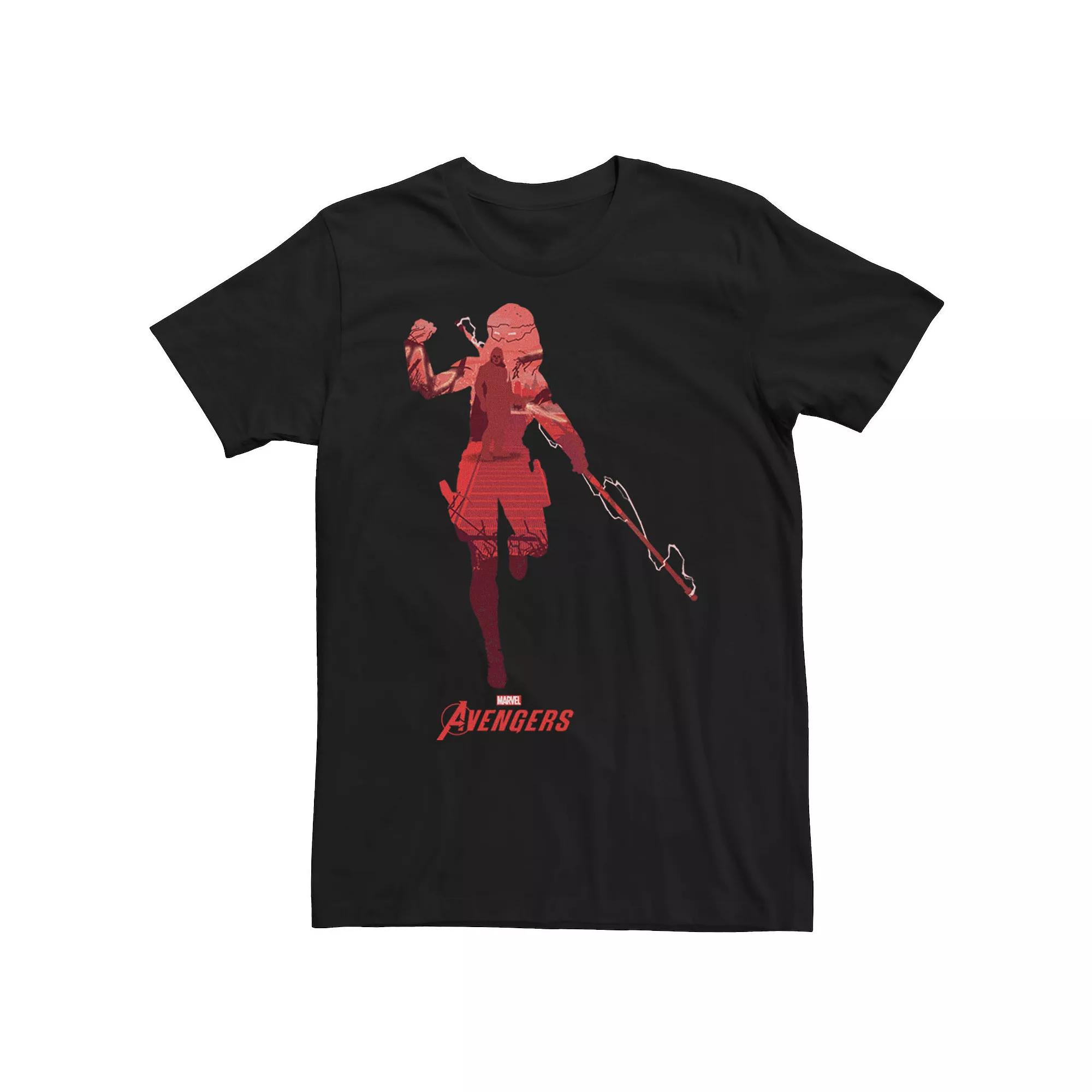 Men's Marvel Avengers Black Widow Silhouette Fill Tee,  Product Image