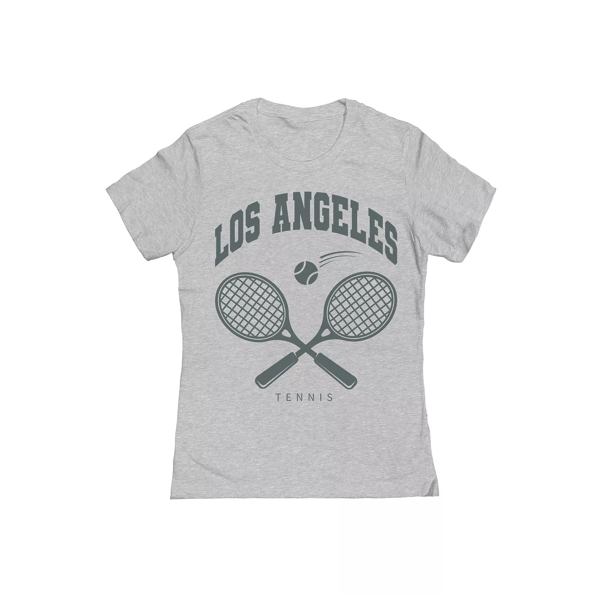 Junior's La Tennis Womens Graphic Tee, Girl's, Size: XXL, Sport Gray Product Image