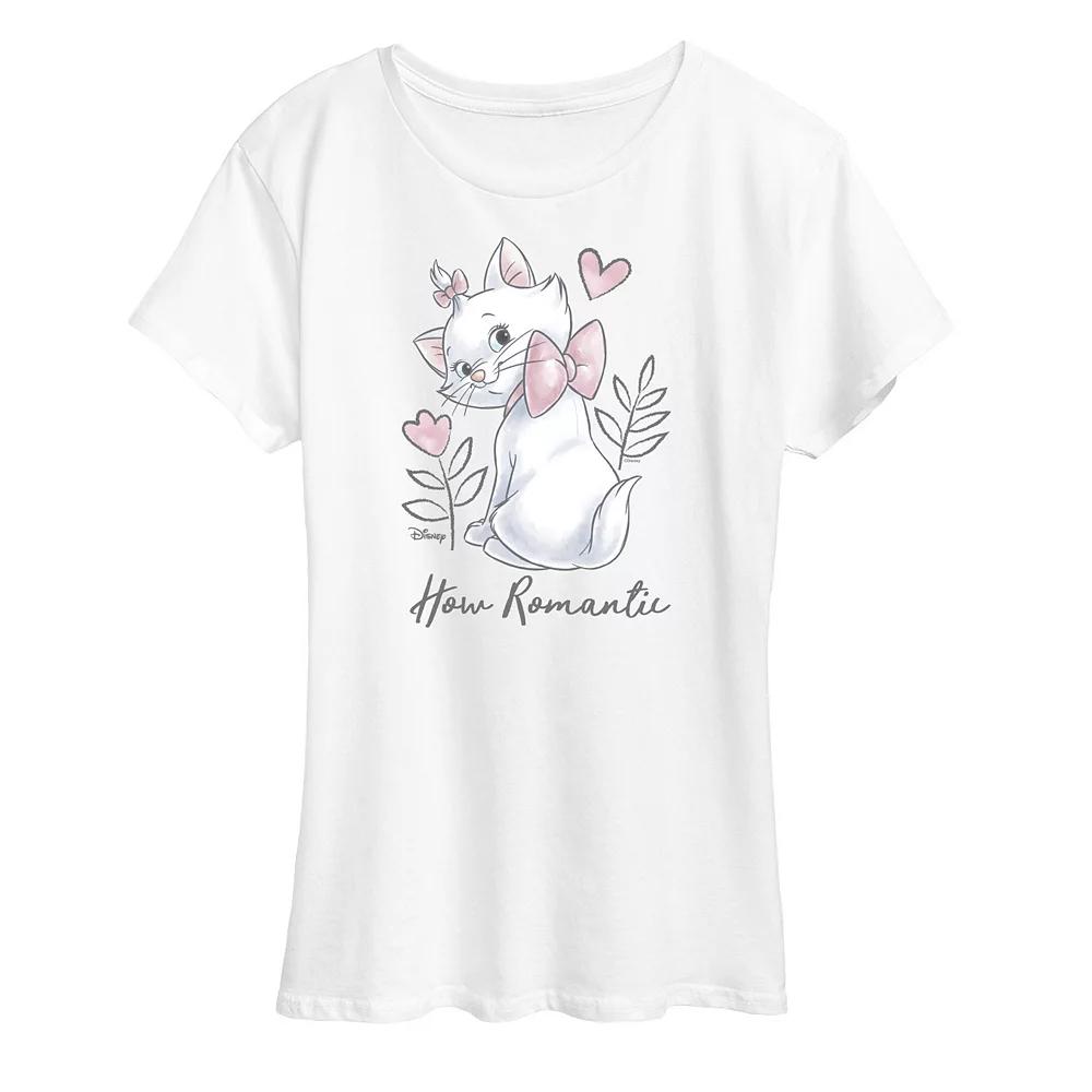 Disney's The Aristocats Women's Romantic Graphic Tee, Girl's, Size: Medium, White Product Image
