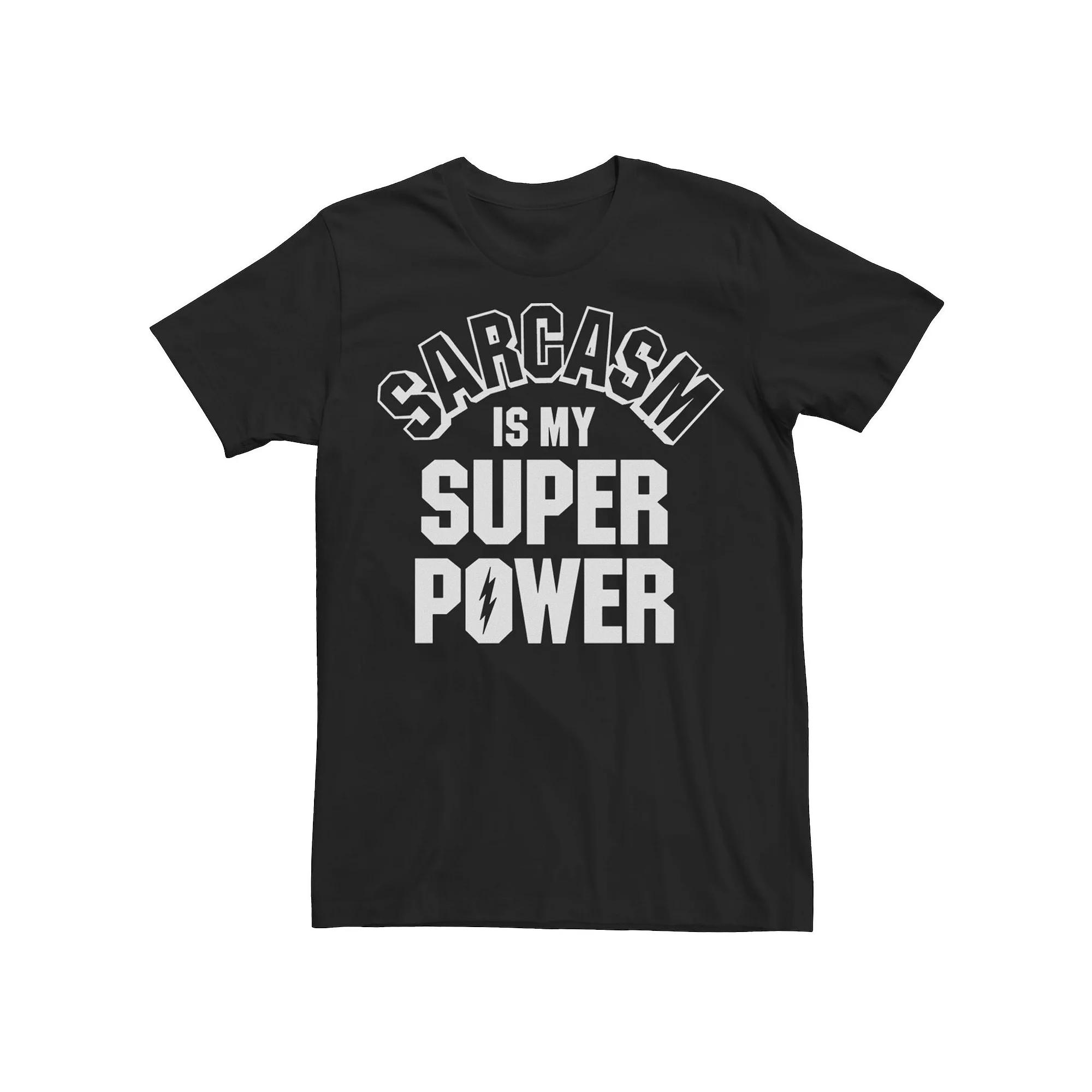 Big & Tall Sarcasm Is My Super Power Collegiate Funny Tee, Men's,  Product Image