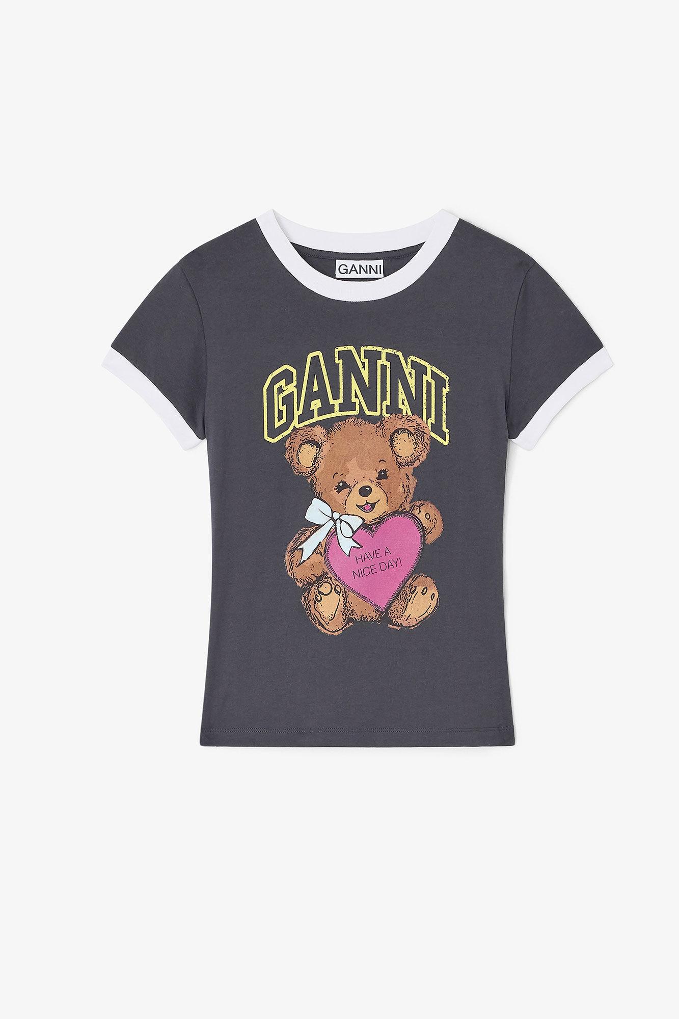 Black Cropped Teddy T-shirt Product Image