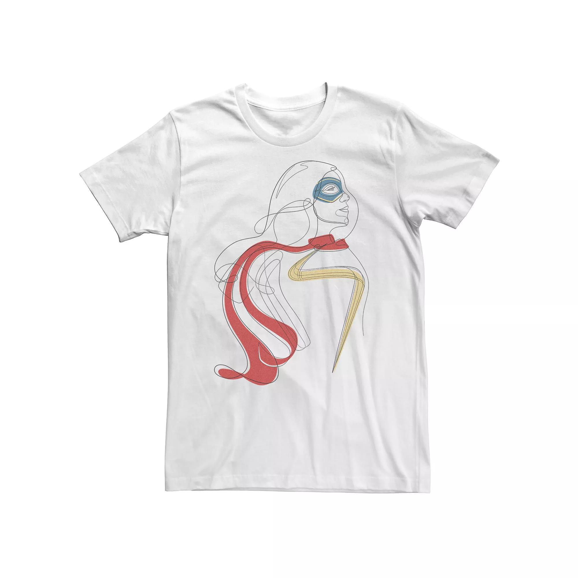 Big & Tall Marvel Ms Marve Line Sketch Tee, Men's,  Product Image