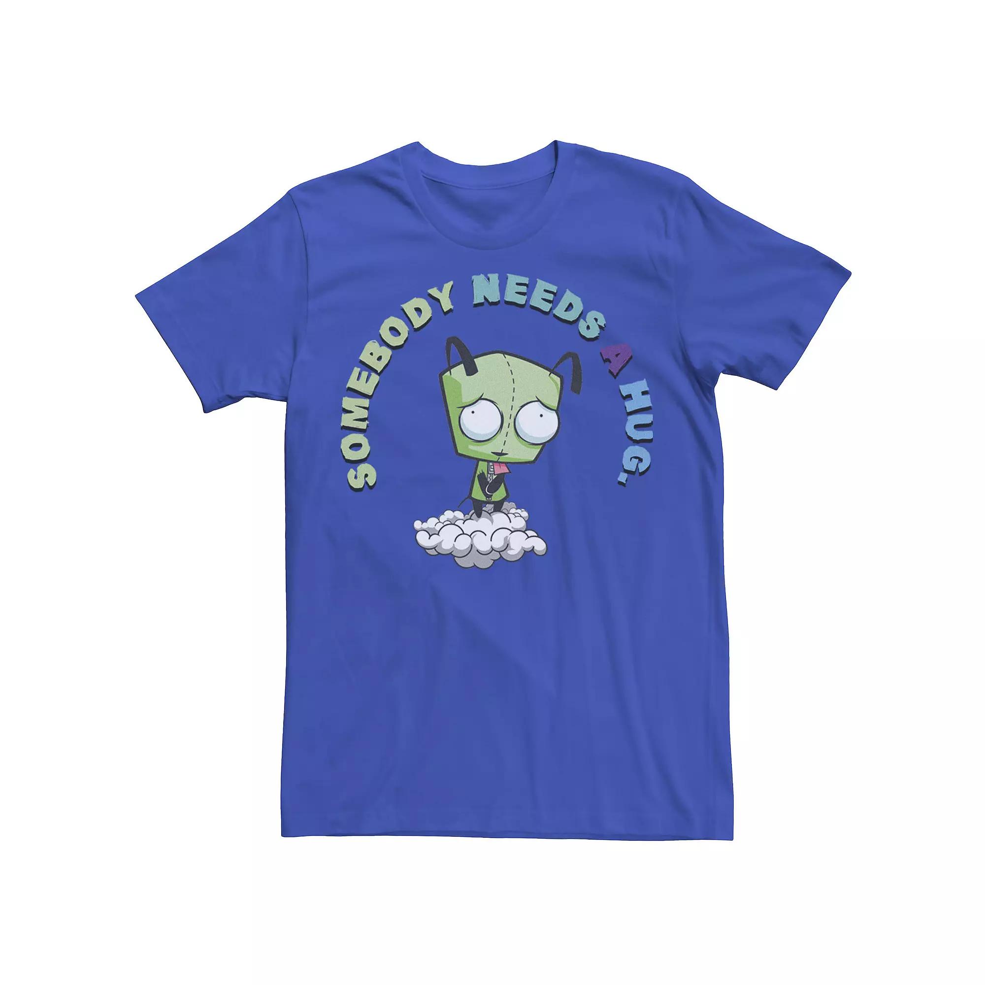 Men's Nickelodeon Invader Zim Gir Somebody Needs A Hug Sad Portrait Graphic Tee,  Product Image