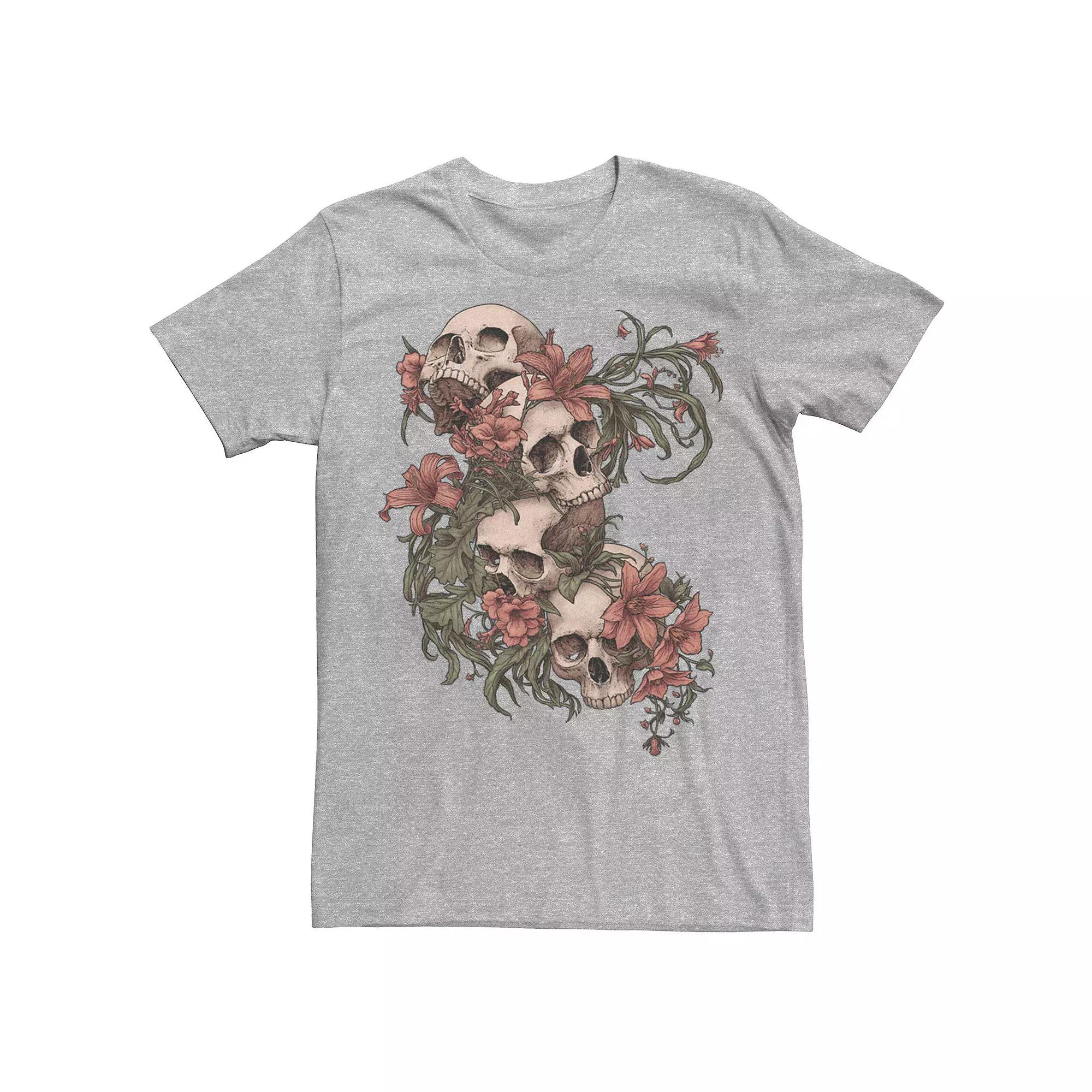 Men's Garden of Skulls Flowers Graphic Tee,  Product Image