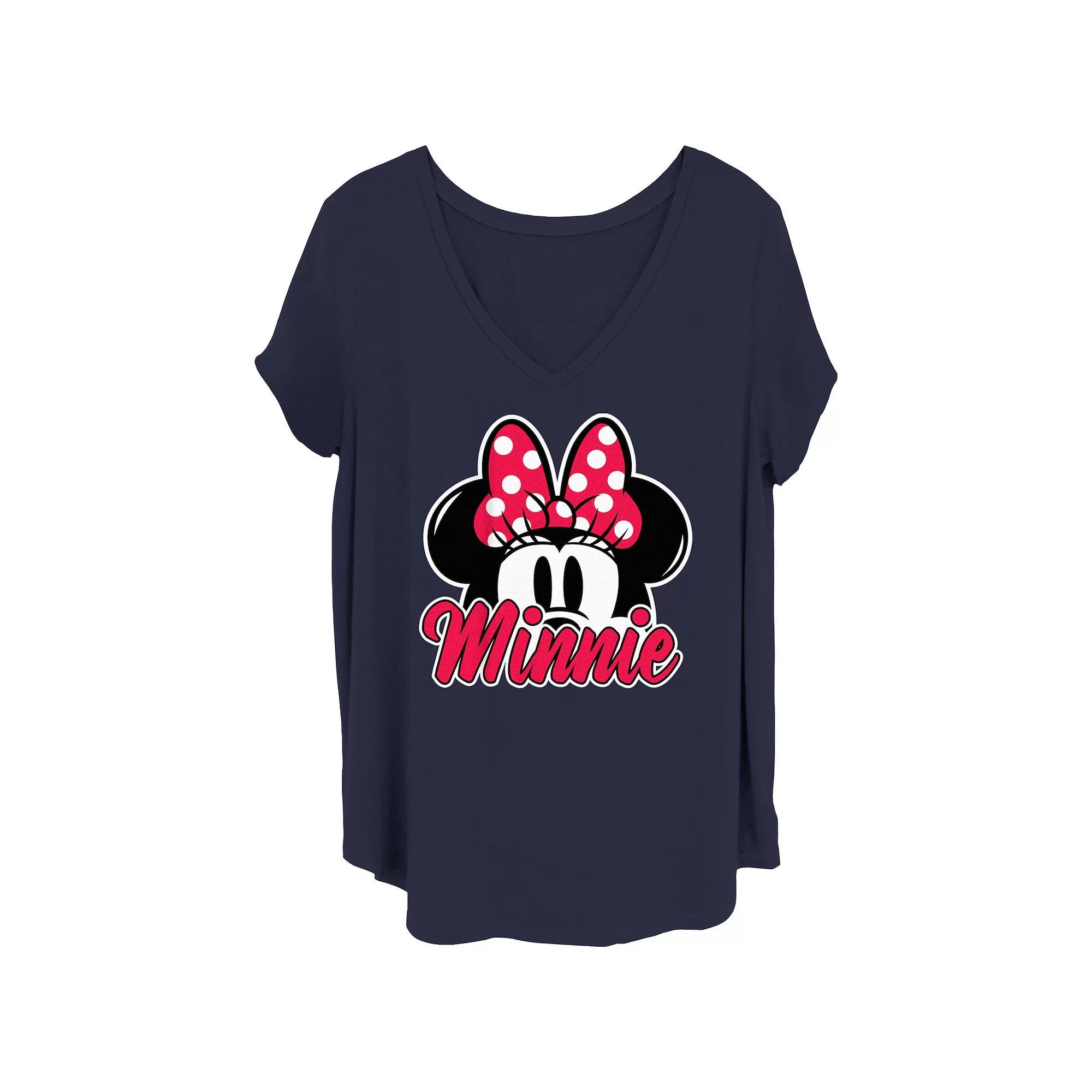 Disney's Minnie Mouse Ears Name Juniors' Plus Graphic Tee, Women's, Size: 3XL, Blue Product Image