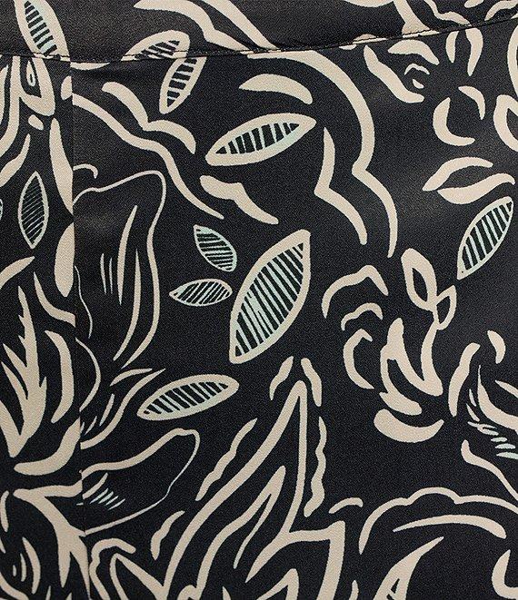 Chelsea & Violet Renee Printed Satin Flat Front Pants Product Image