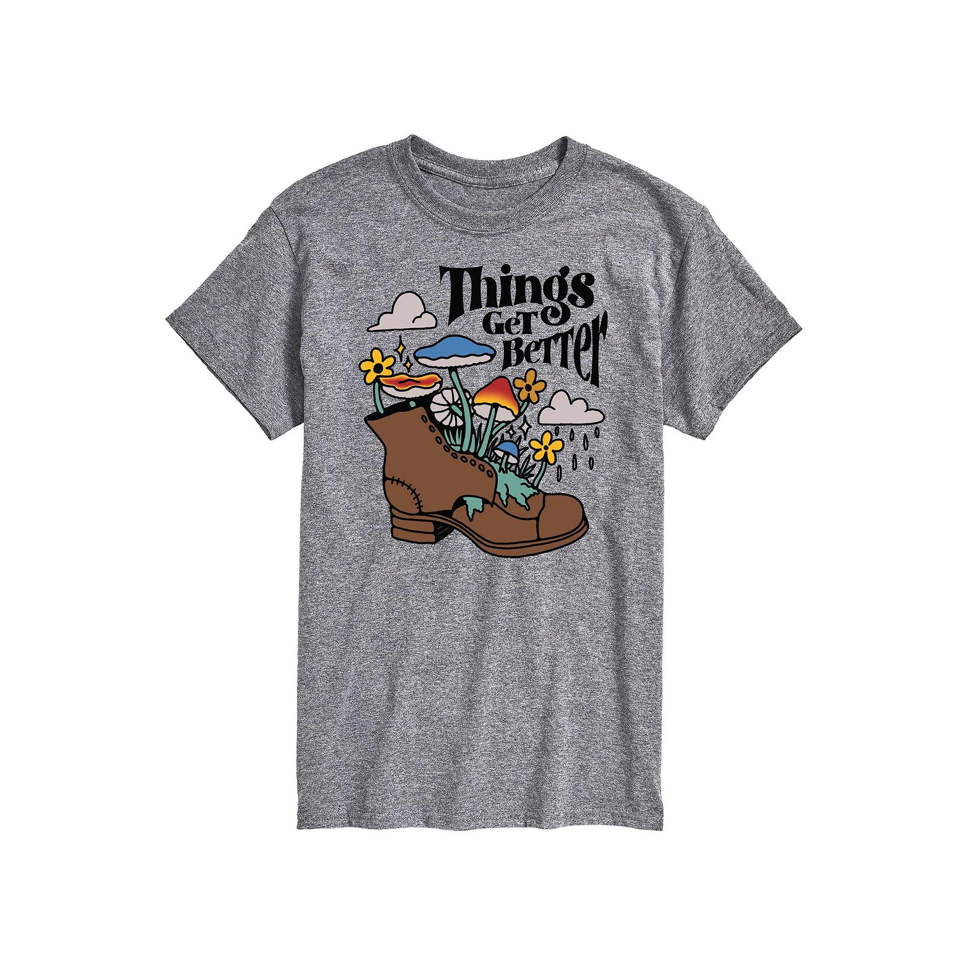 Big & Tall Things Get Better Tee, Men's,  Product Image