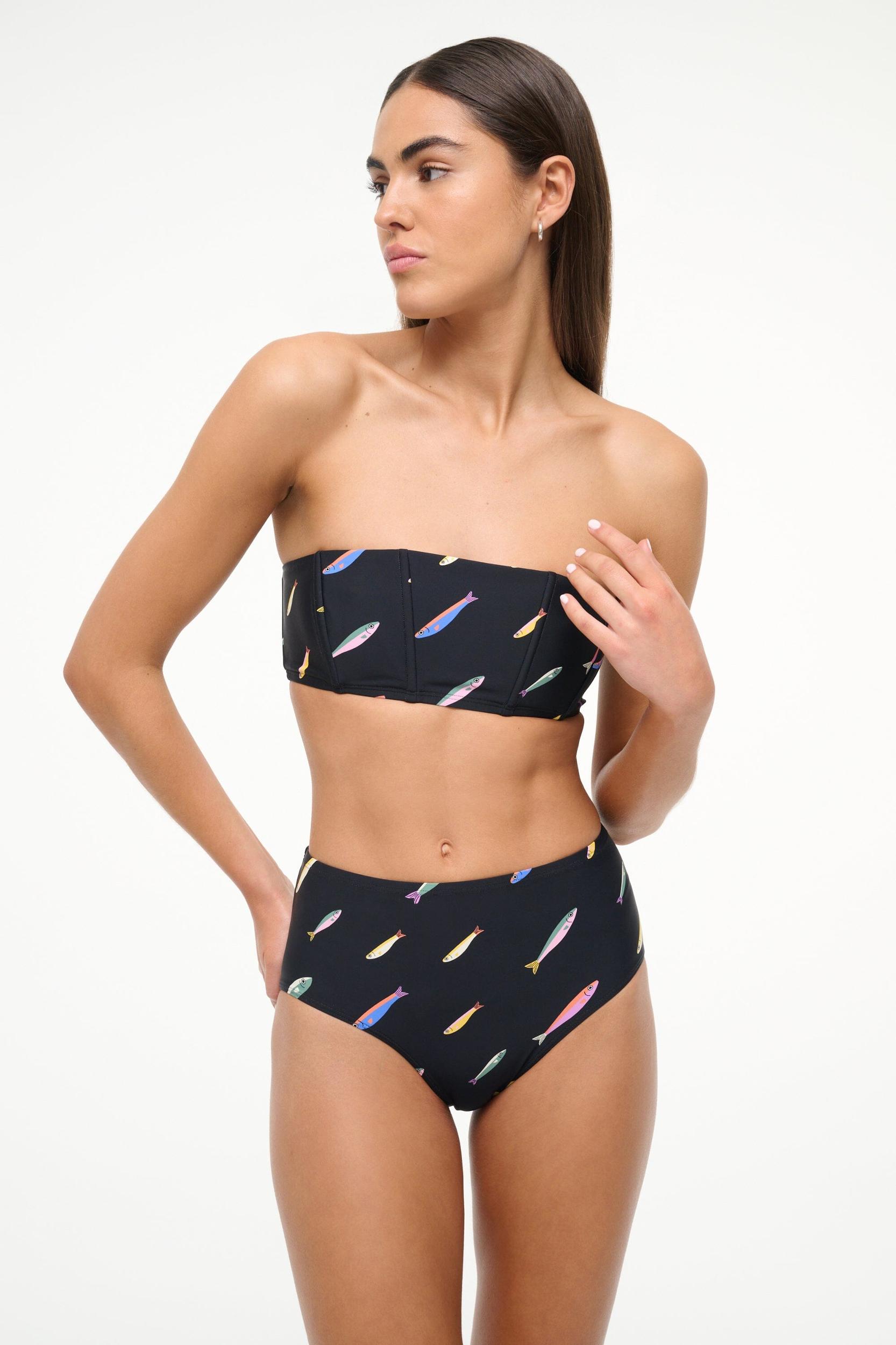 MALA BIKINI TOP | POP SARDINES BLACK Product Image