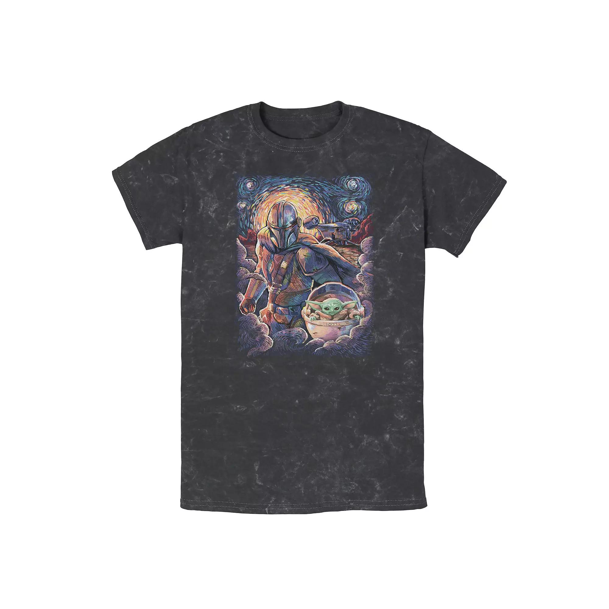 Men's Star Wars: The Mandalorian & The Child Starry Night Tee,  Product Image