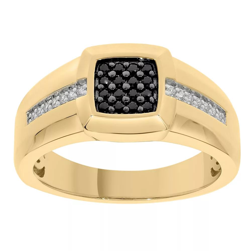 Men's Sterling Silver 1/6 Carat T.W. Diamond Ring, Size: 10, Gold Tone Product Image