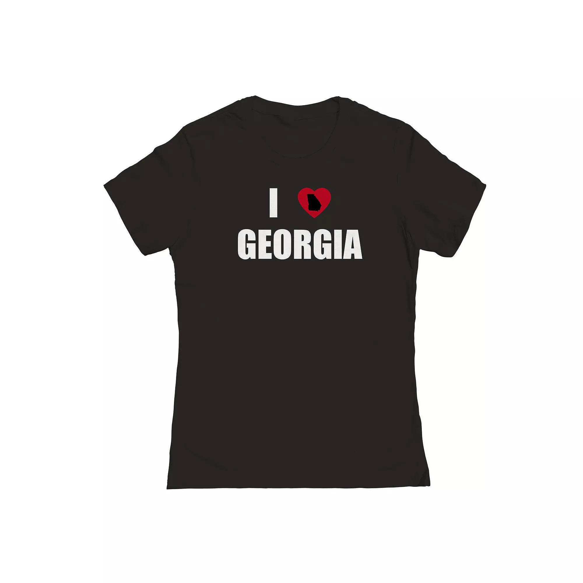 Junior's I Heart Georgia Graphic Tee, Women's,  Product Image