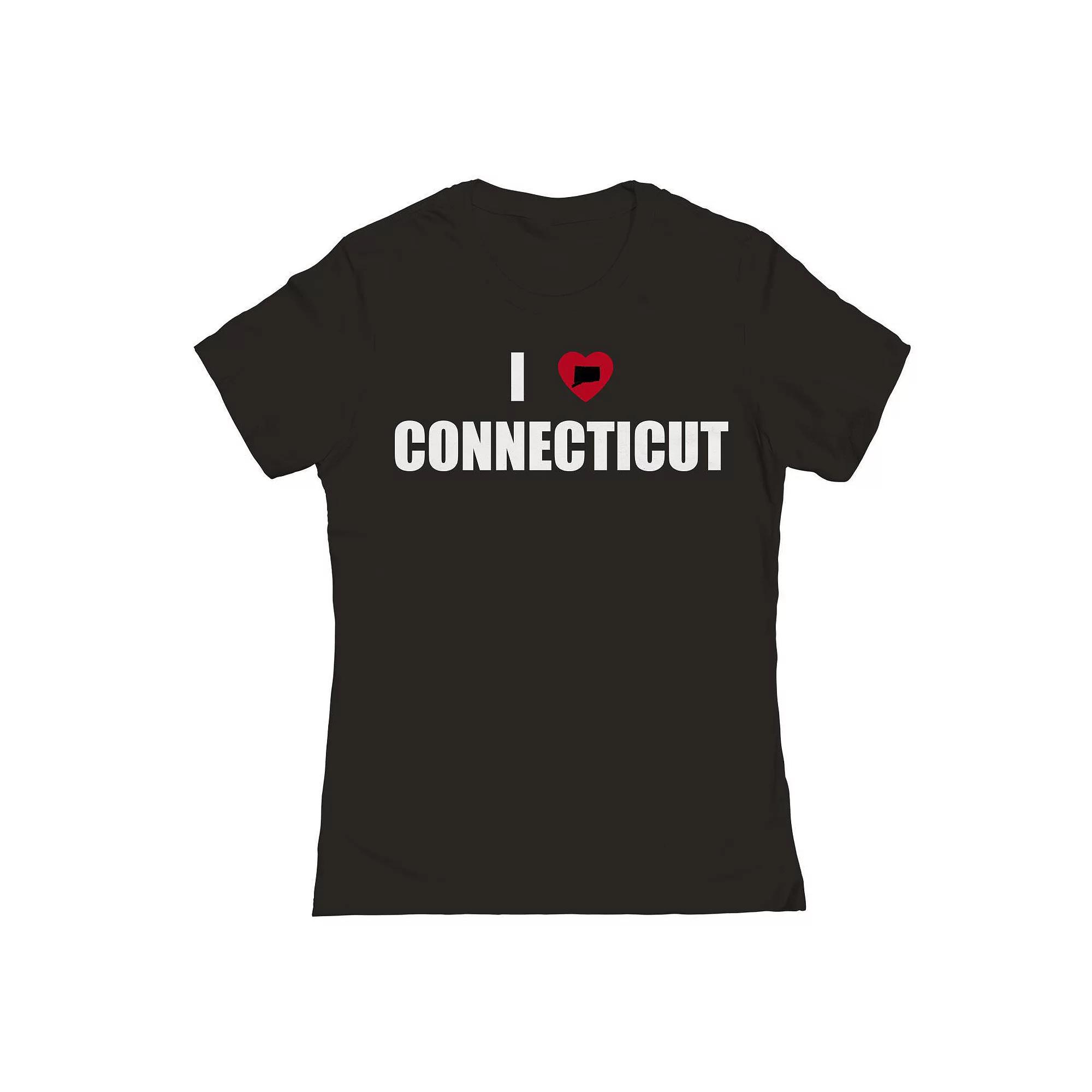 Junior's I Heart Connecticut Graphic Tee, Women's,  Product Image