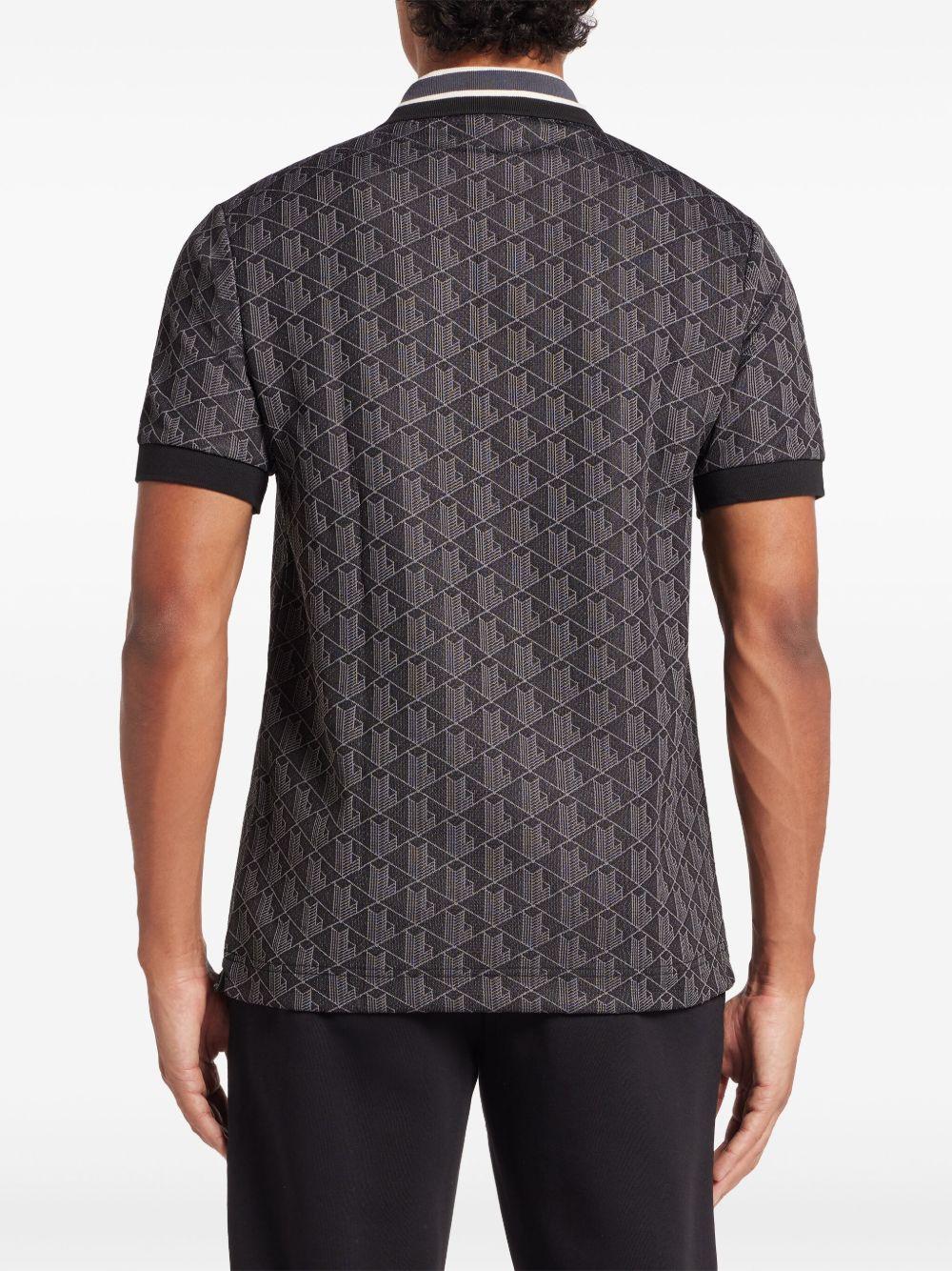 monogram-jacquard polo shirt Product Image