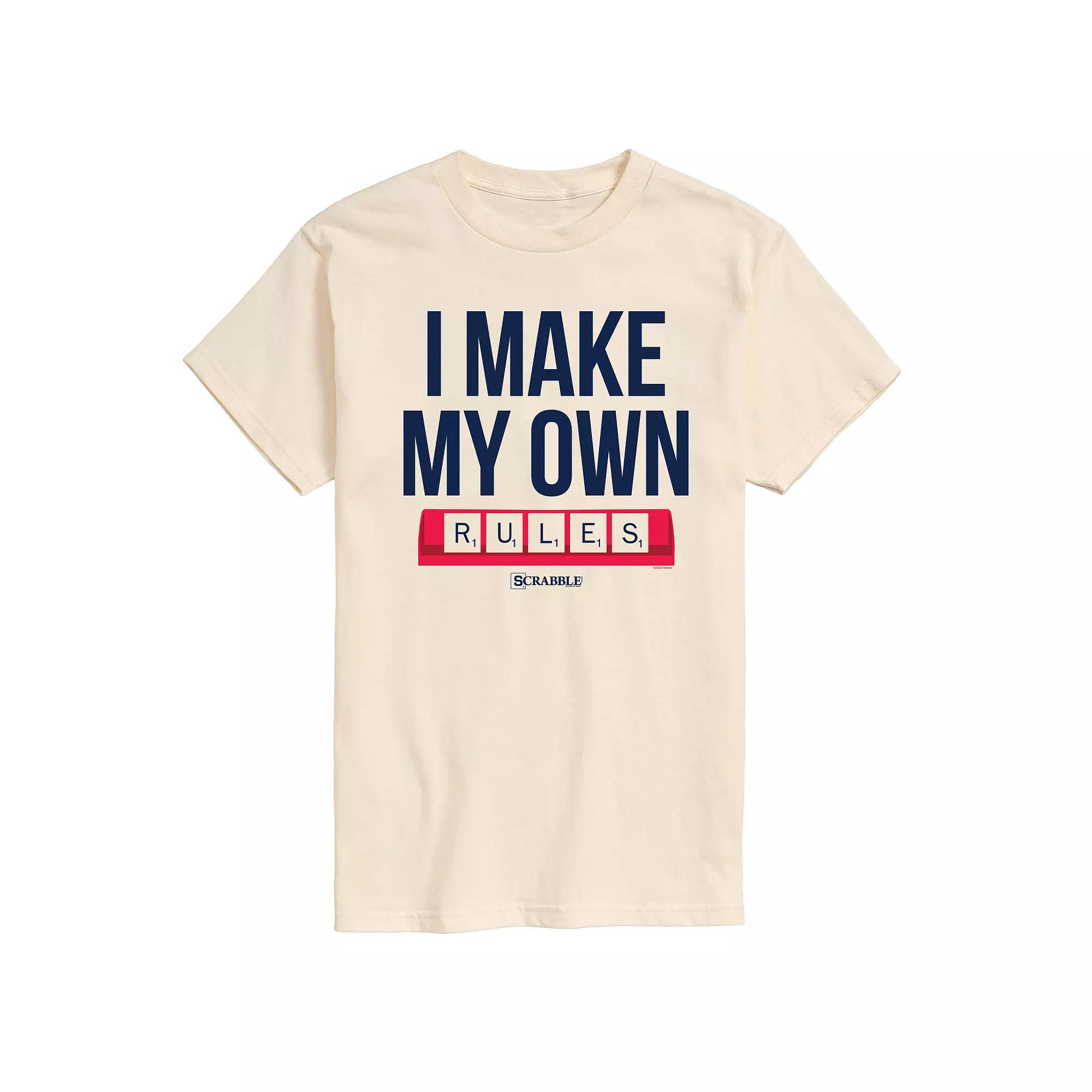 Men's Scrabble I Make My Own Rules Graphic Tee by Hasbro,  Product Image