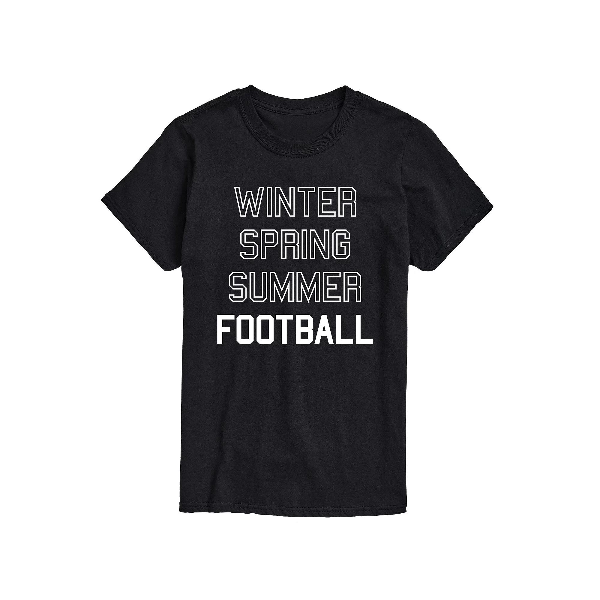 Big & Tall Seasons and Football Tee, Men's,  Product Image