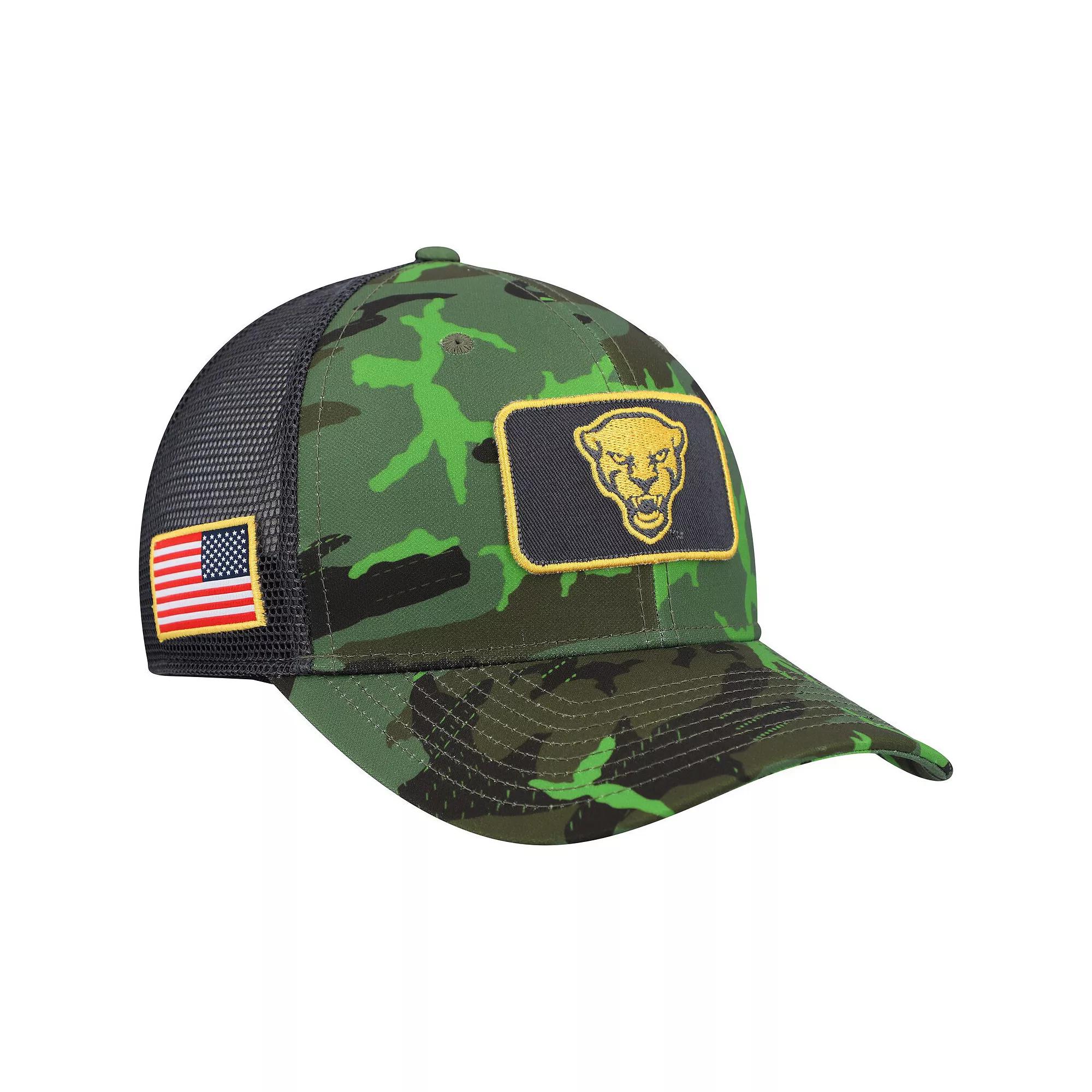 Men's Nike  Camo/Black Pitt Panthers Classic99 Veterans Day Trucker Snapback Hat, Green Product Image