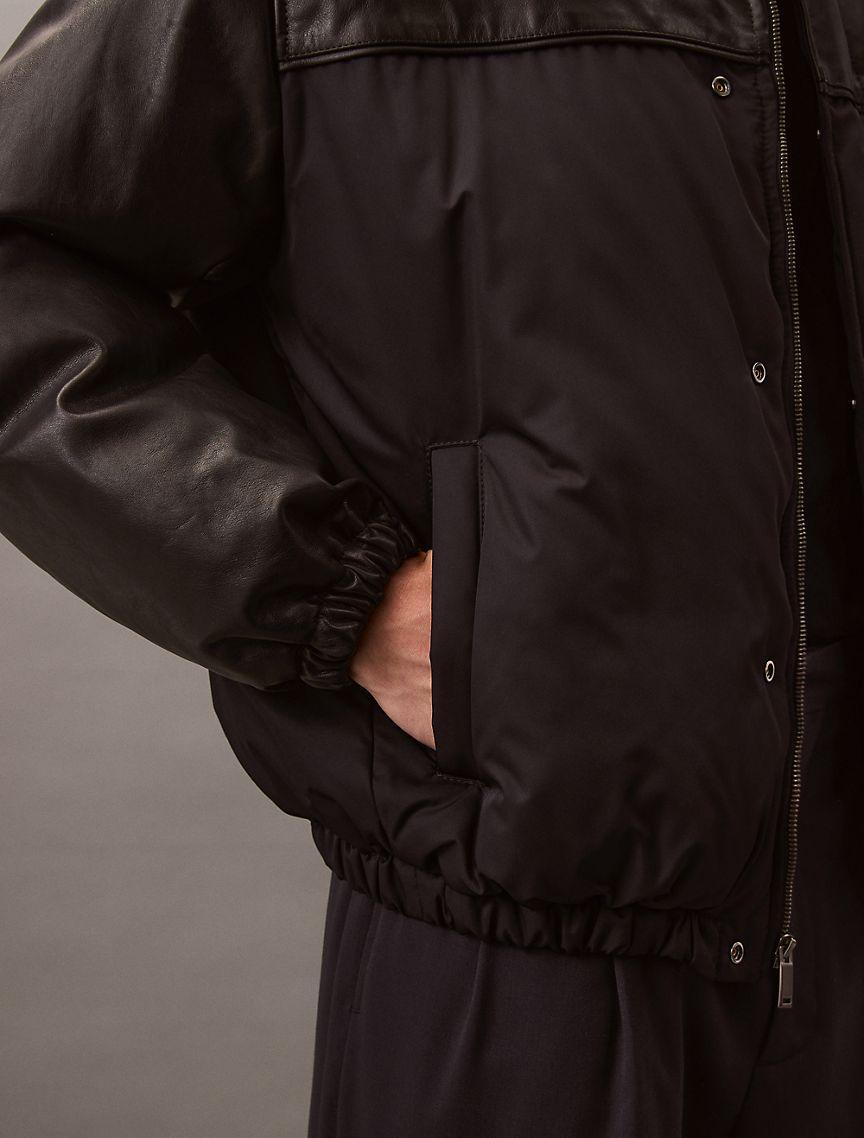 Leather Nylon Puffer Product Image