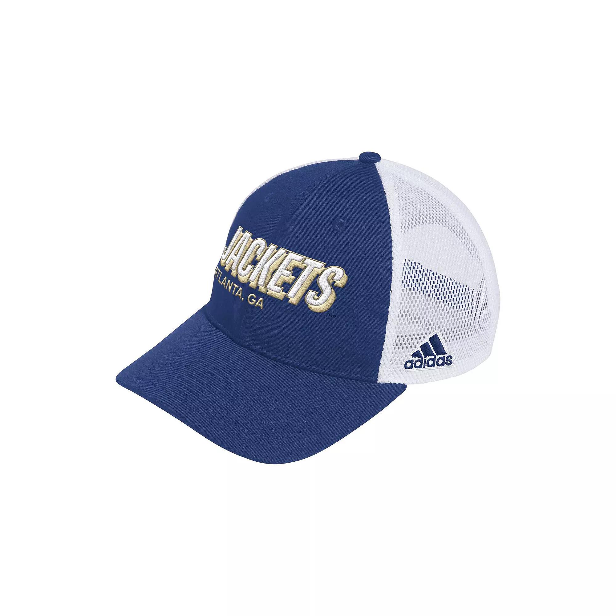 Men's adidas Navy Georgia Tech Yellow Jackets Mascot Block Letter Slouch Trucker Adjustable Hat, Nc2 Blue Product Image