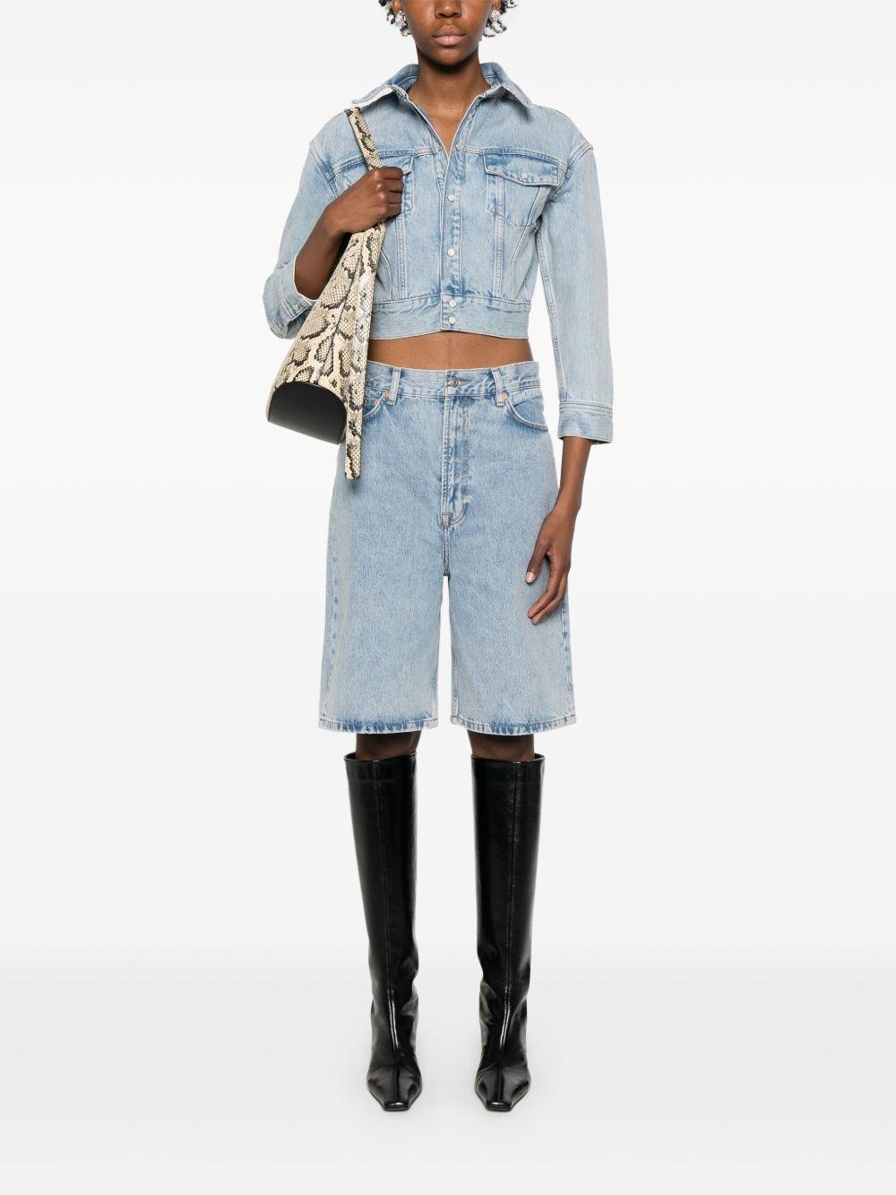 low-rise denim shorts Product Image