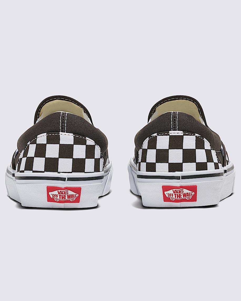 Classic Slip-On Checkerboard Shoe in Turkish Coffee Brown / White| Vans US Product Image