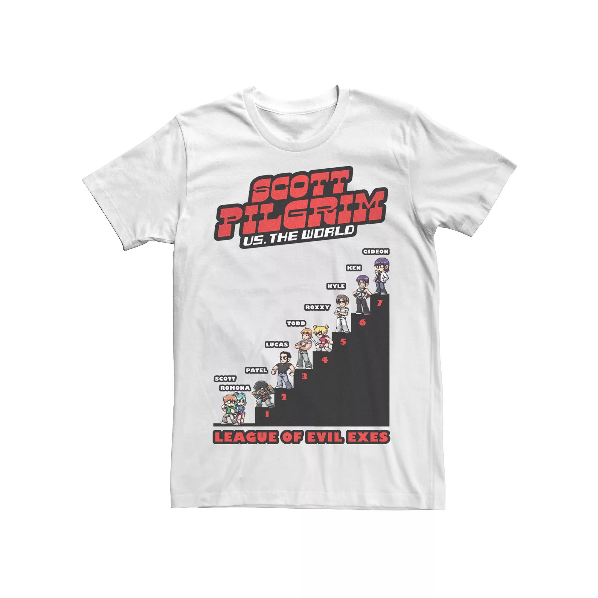 Men's Scott Pilgrim Vs. The World League Of Evil Exes Tee, Size: 3XL, White Product Image