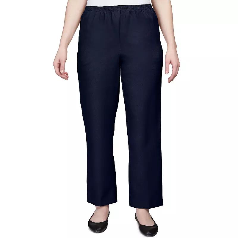 Petite Alfred Dunner Classic Pull-On Straight-Leg Pants, Women's,  Product Image