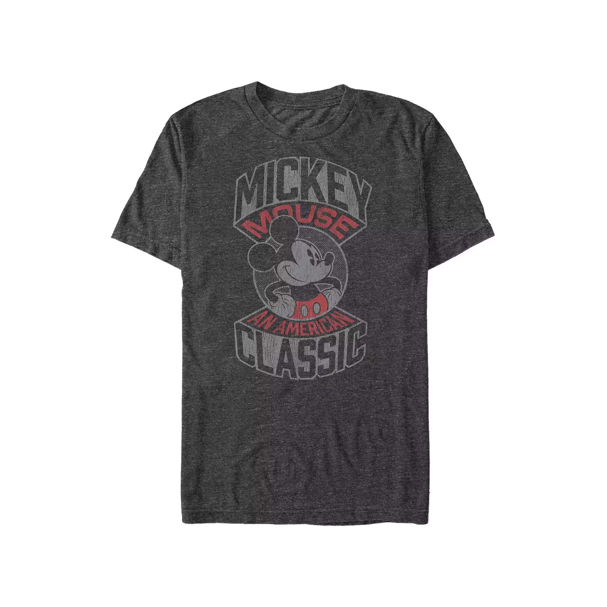 Disney's Mickey Mouse An American Classic Big & Tall Graphic Tee, Men's, Size: 3XL Tall, Grey Heather Product Image