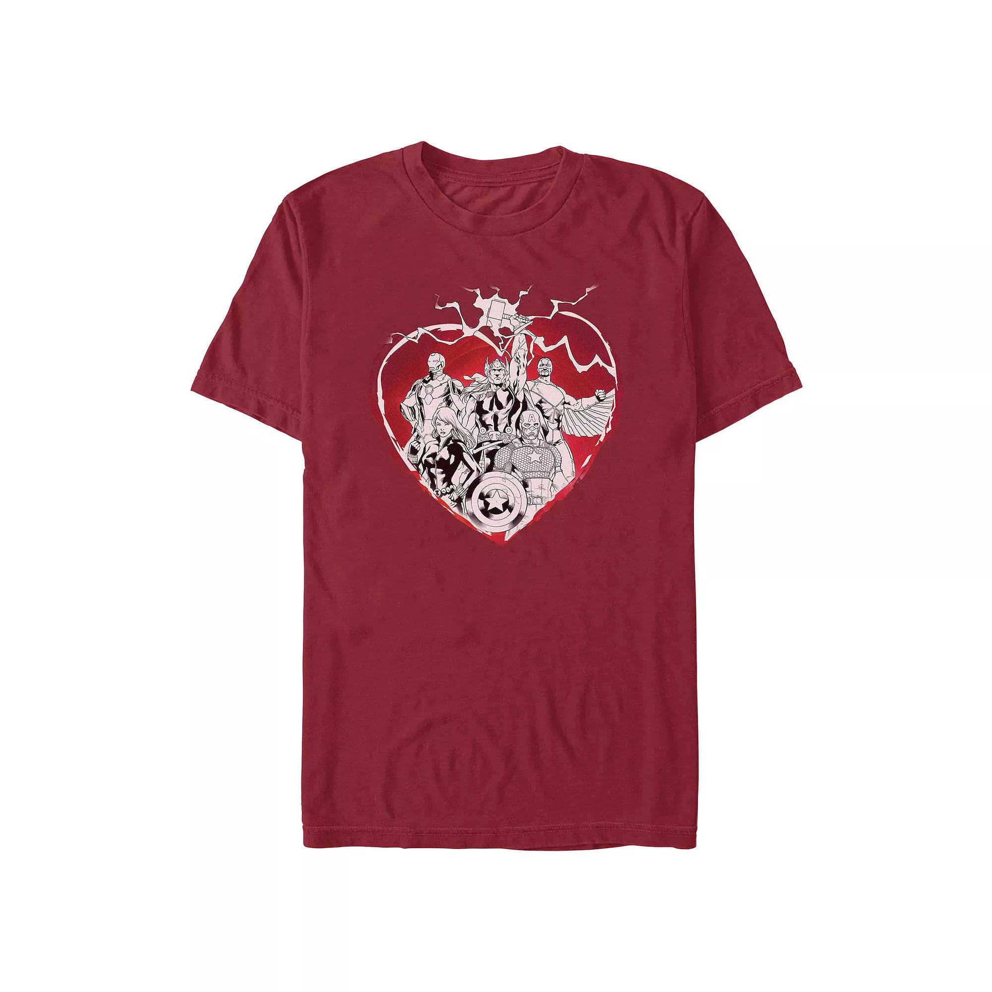 Men's The Avengers Thunder Heart Group Graphic Tee,  Product Image